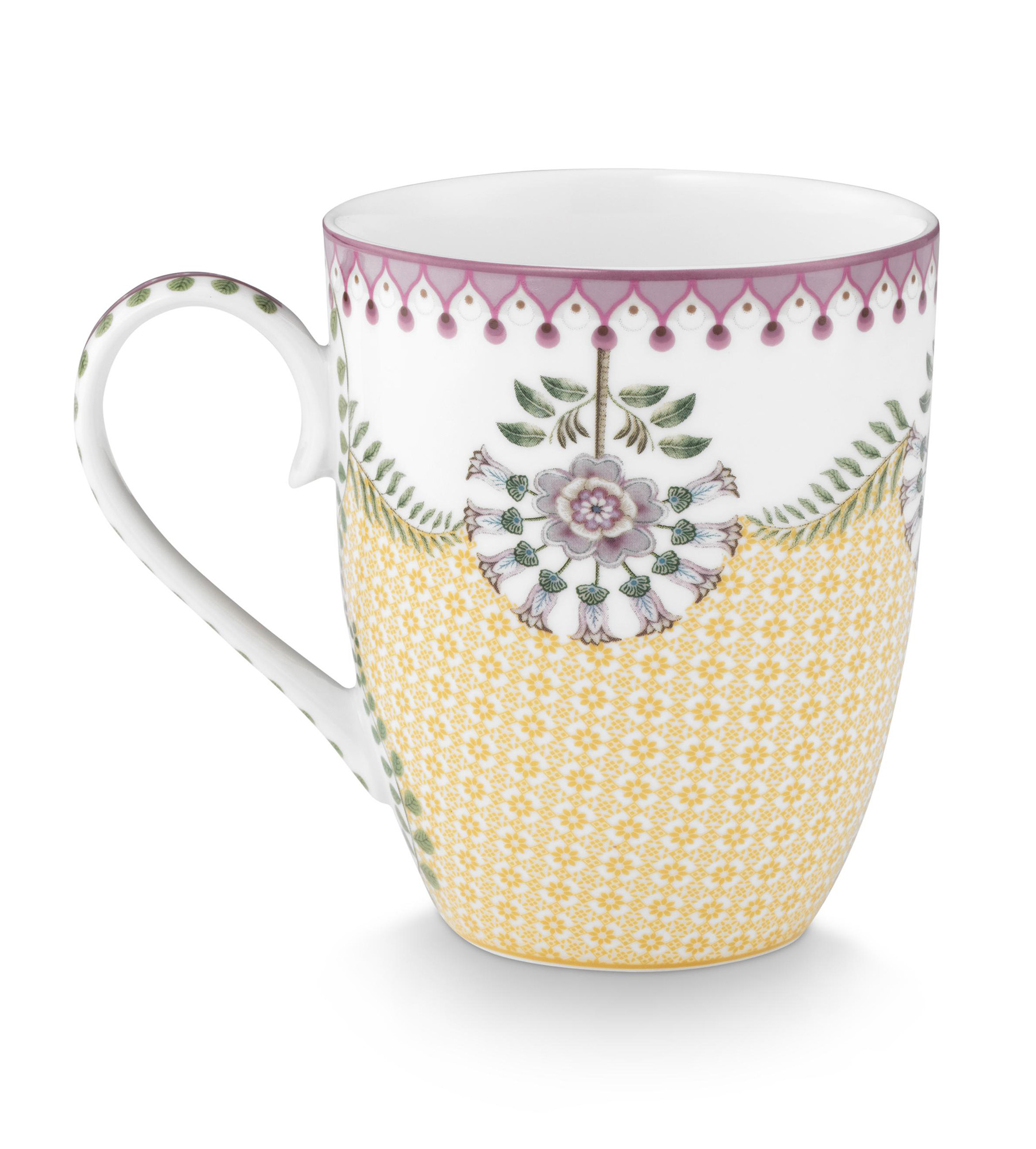 Pip Studio 3 Tassen gross Lily & Lotus | Yellow