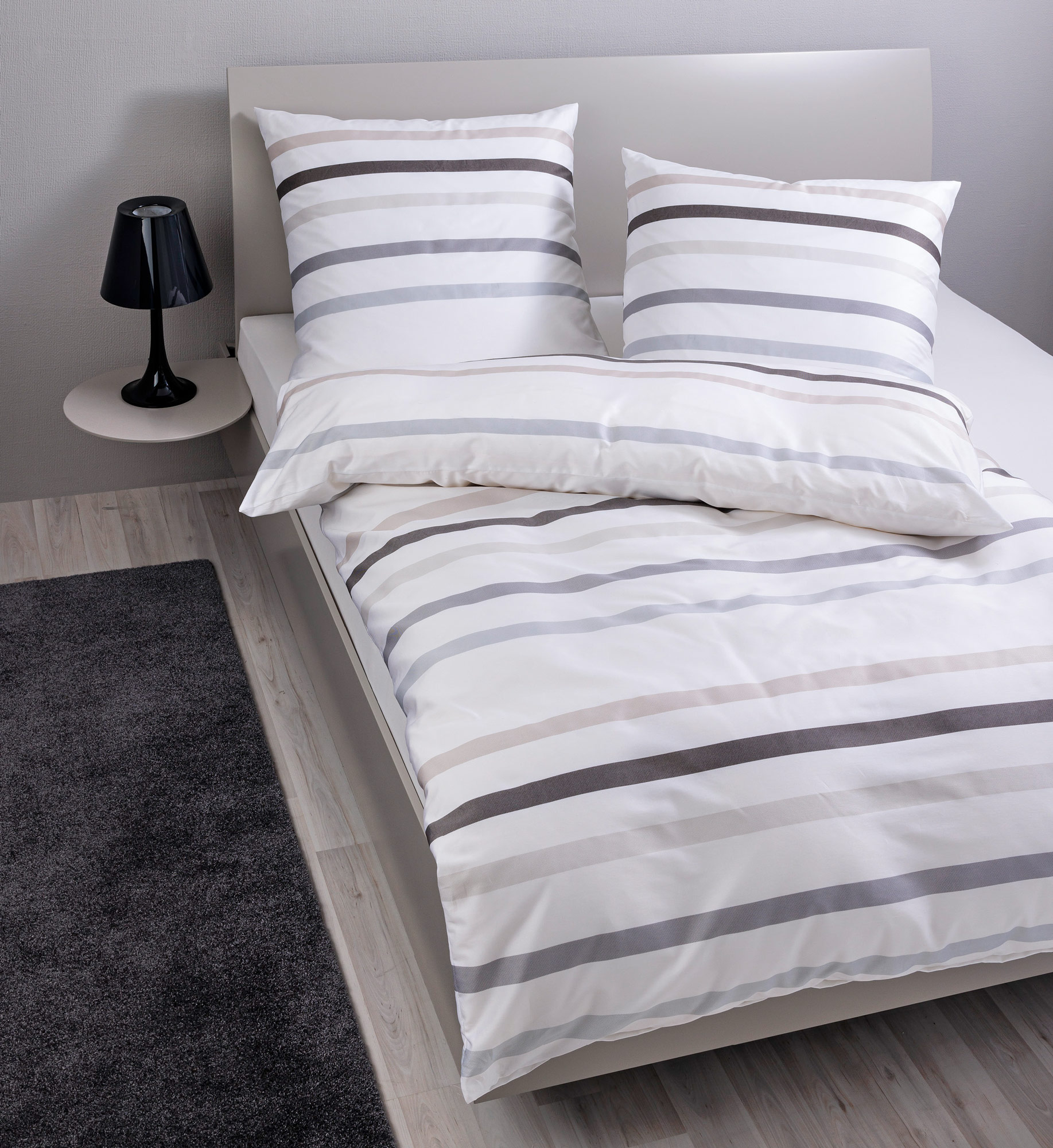 Janine Mako Satin Bettwäsche J. D. | 07 taupegrau