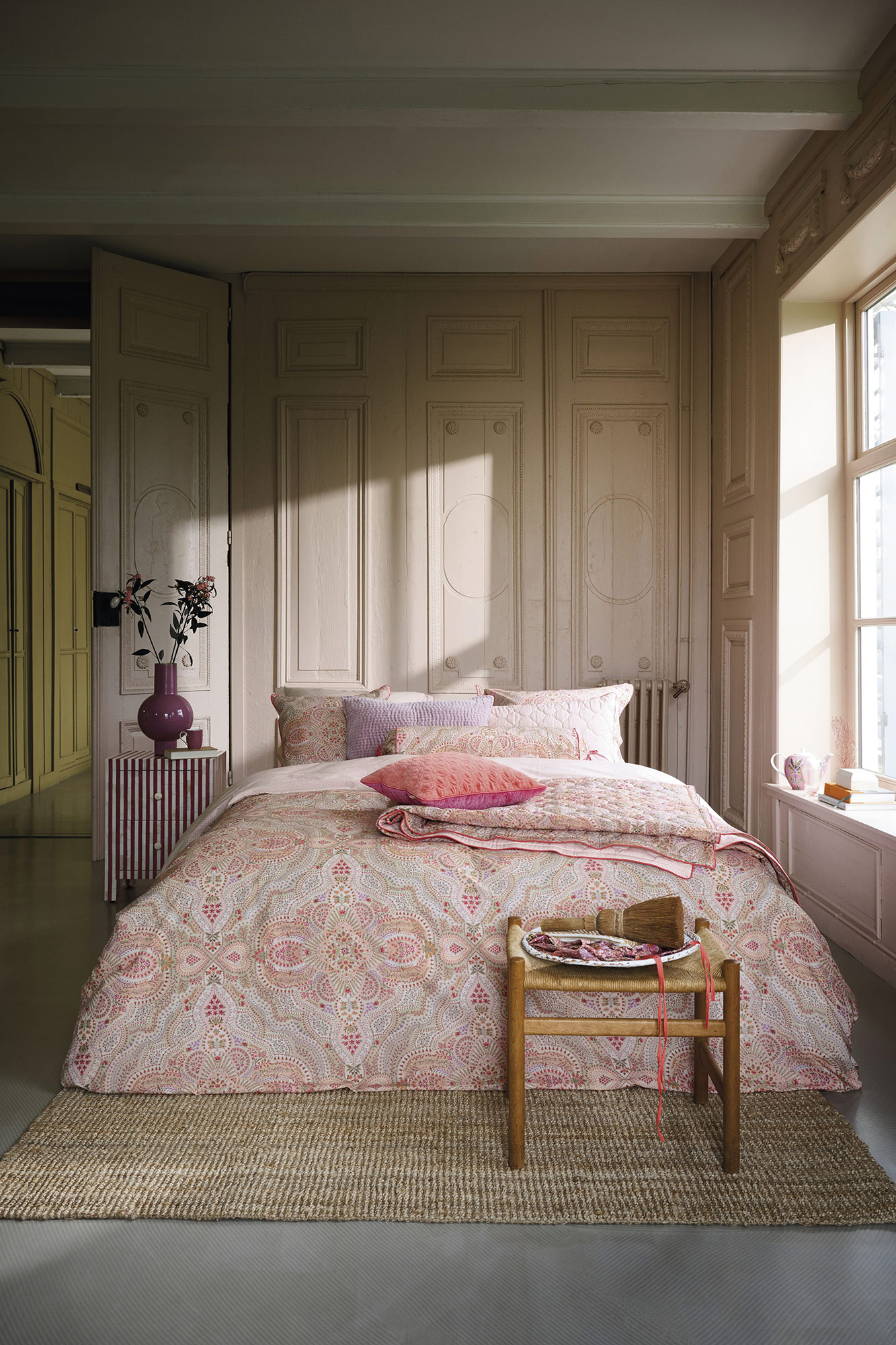 Pip Studio Perkalbettwäsche Moon Flower | Light Pink