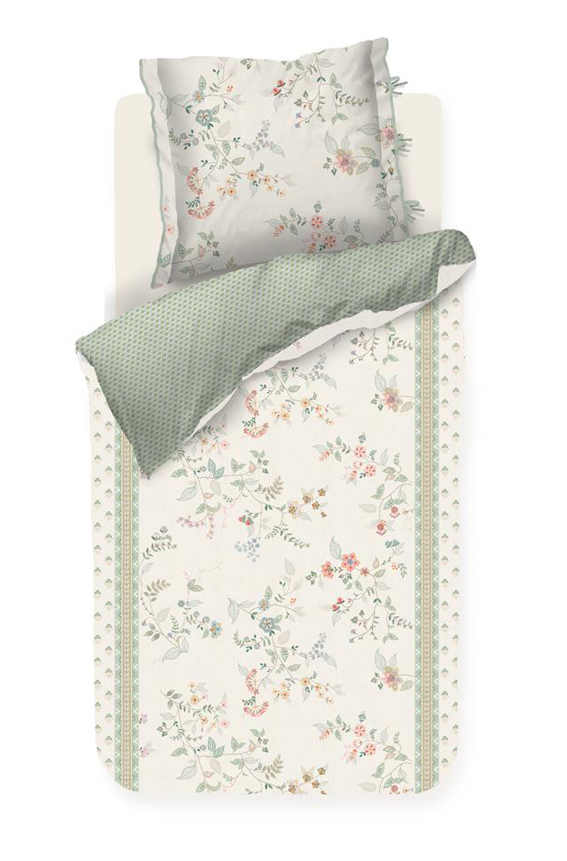 Pip Studio Perkalbettwäsche Kili Flower | weiss