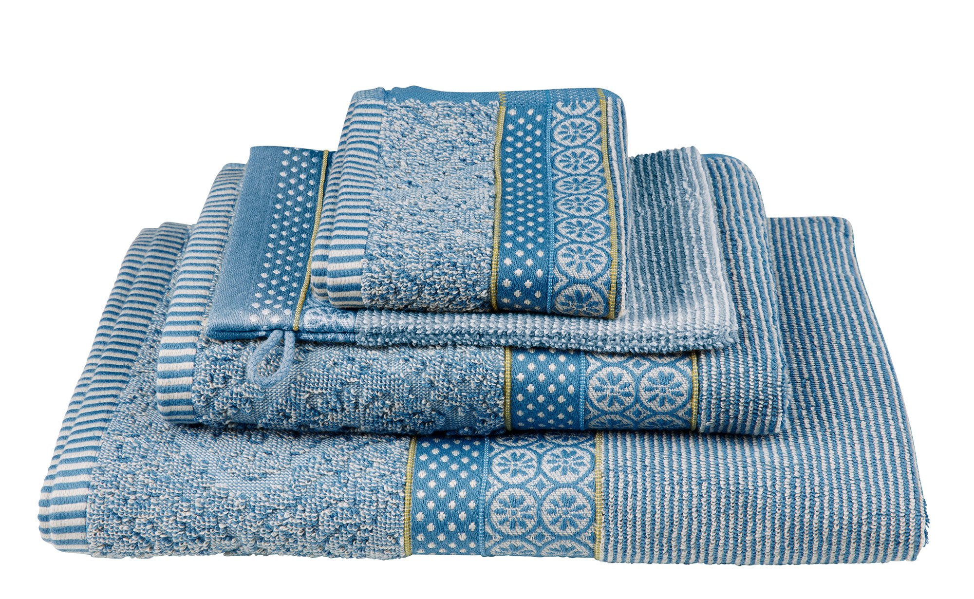 Pip Studio Handtuch Soft Zellige | Blue Grey