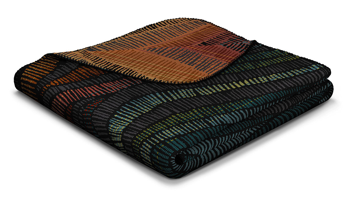 Biederlack Plaid / Decke Vivid Waves
