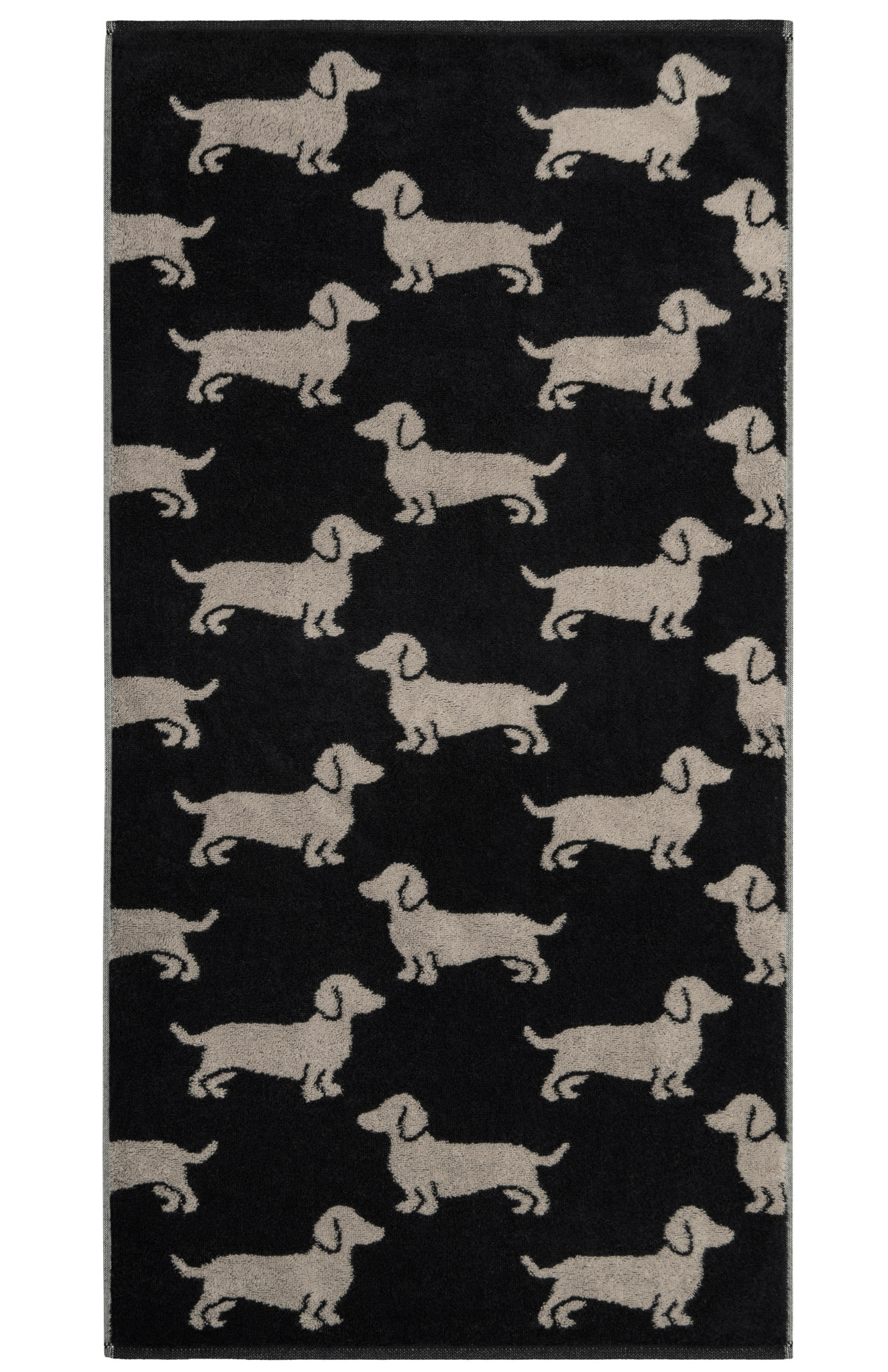 Cawö Duschtuch We love Dogs 6246 | 93 schwarz/beige