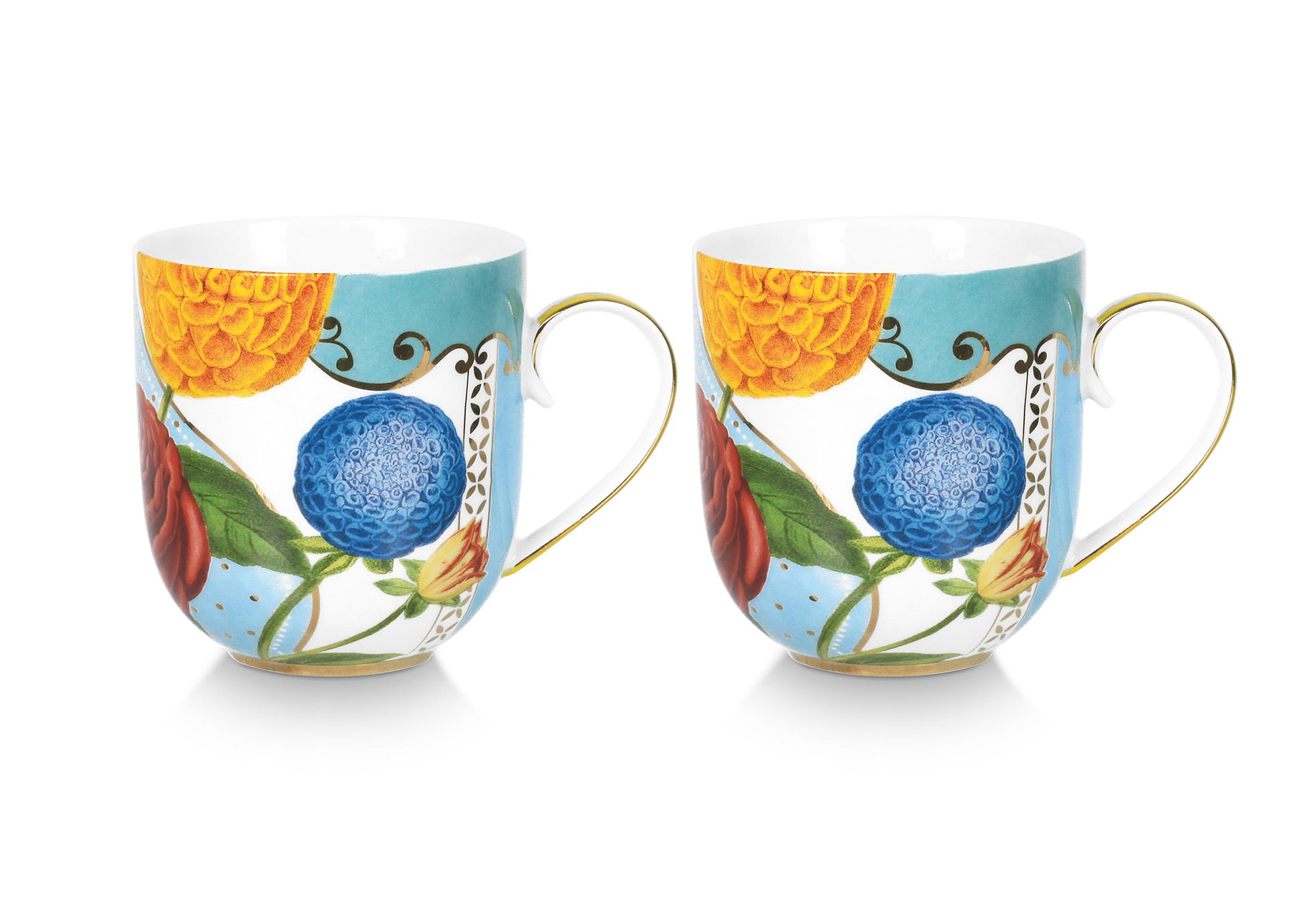 Pip Studio 3er Set Tasse klein Royal | Flowers