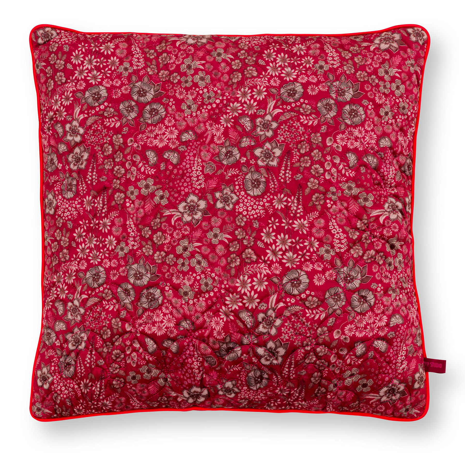 Pip Studio Kissen Quilted Daisy Dreams | rot