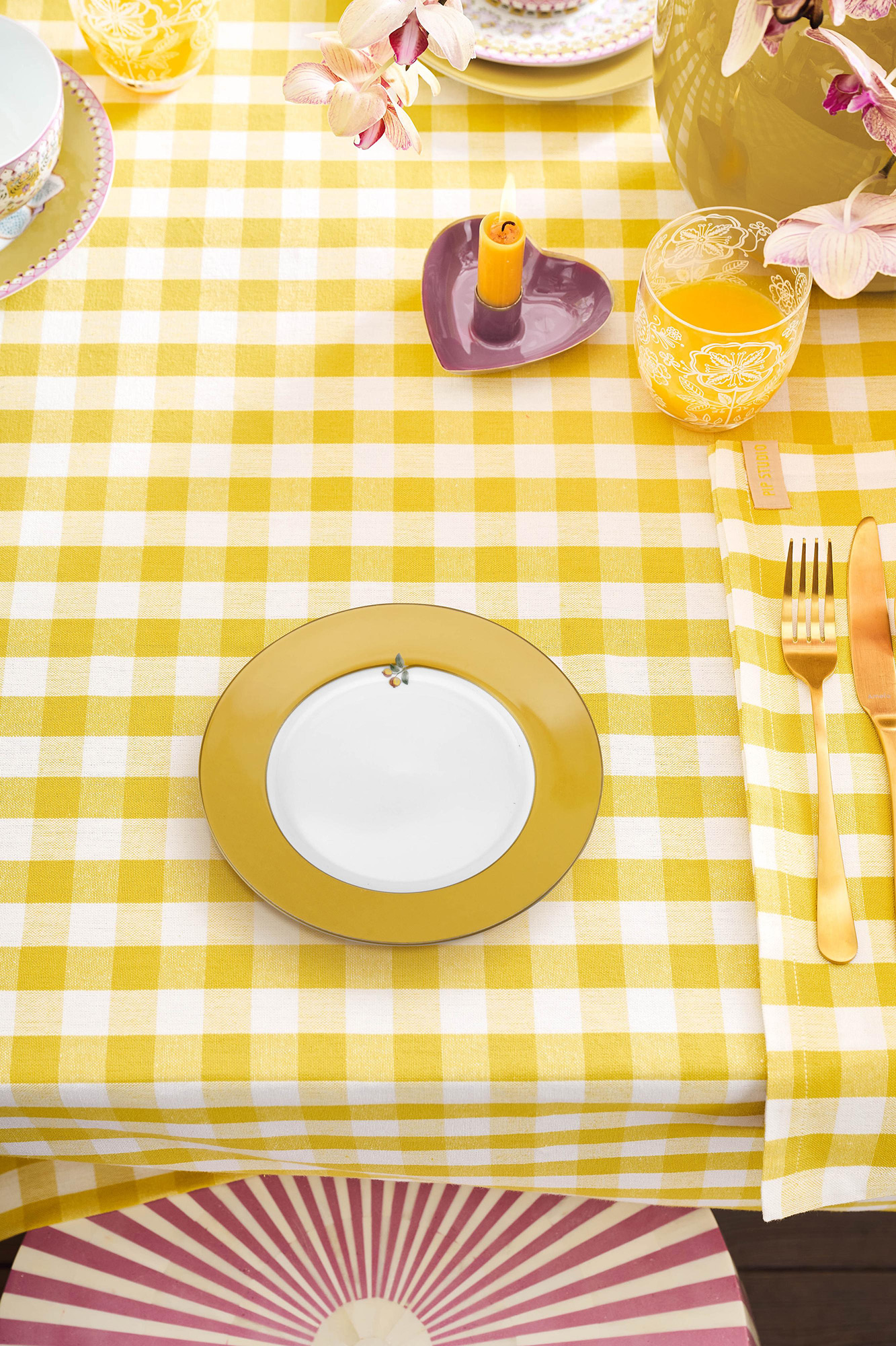 Pip Studio Frühstücksteller Lily & Lotus | Yellow