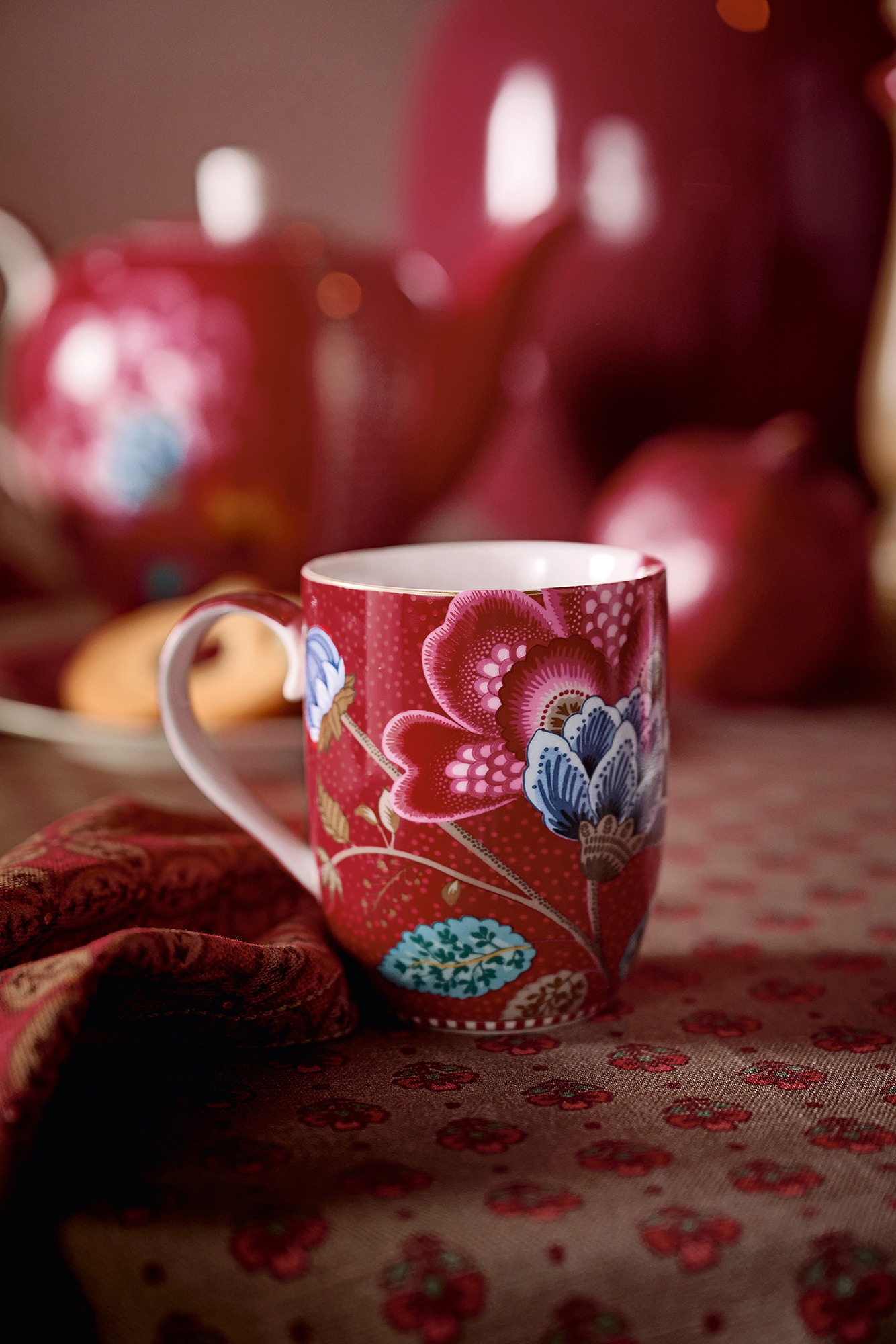 Pip Studio Becher klein Blooming Tales | Dark Red