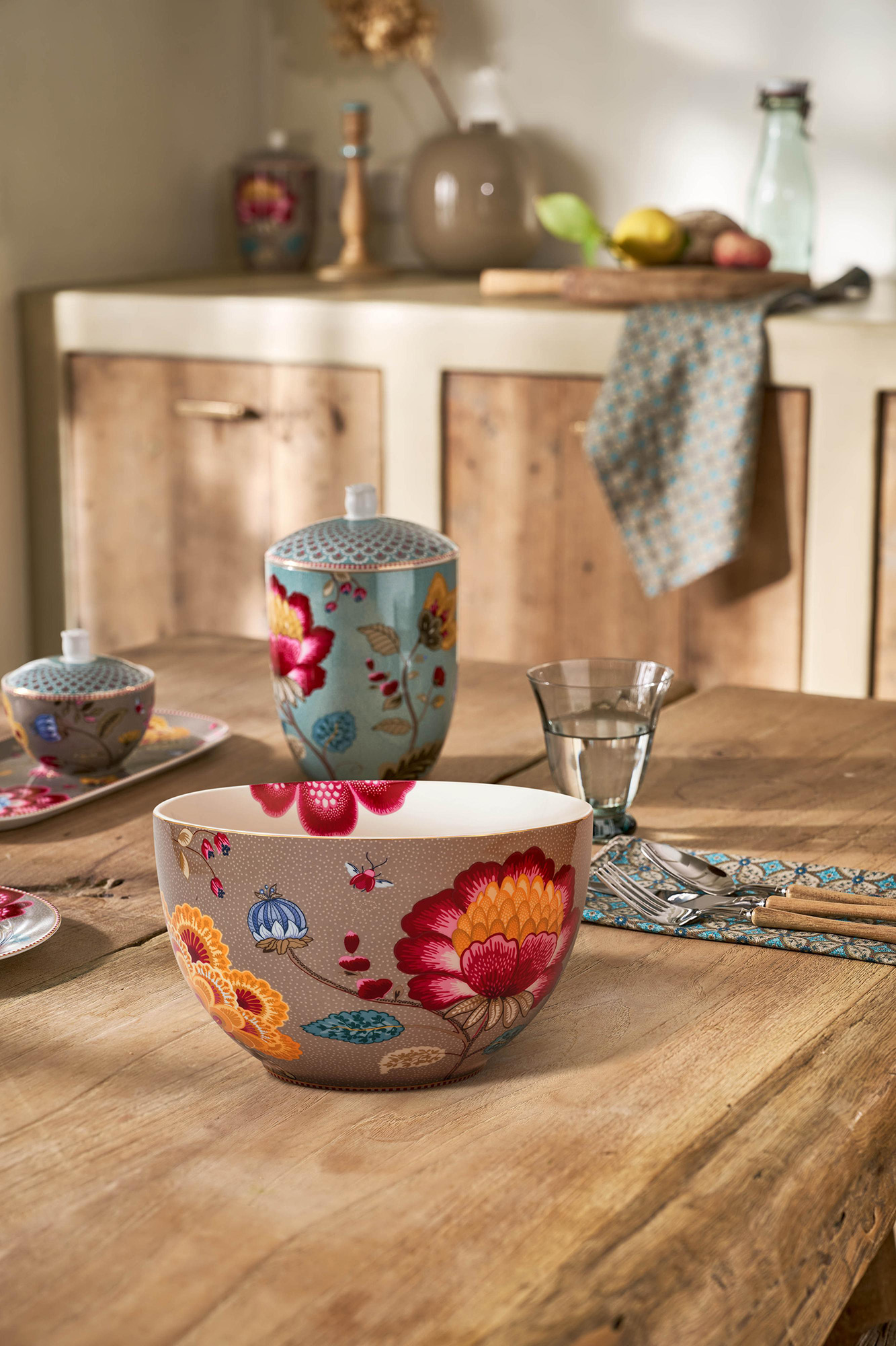 Pip Studio Schüssel Blooming Tales | Fantasy Khaki