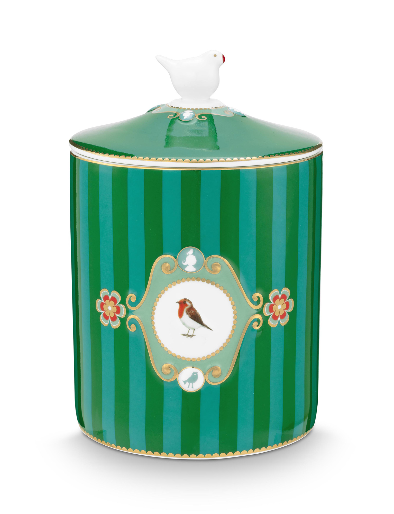 Pip Studio Vorratsdose Love Birds | Smaragdgrün