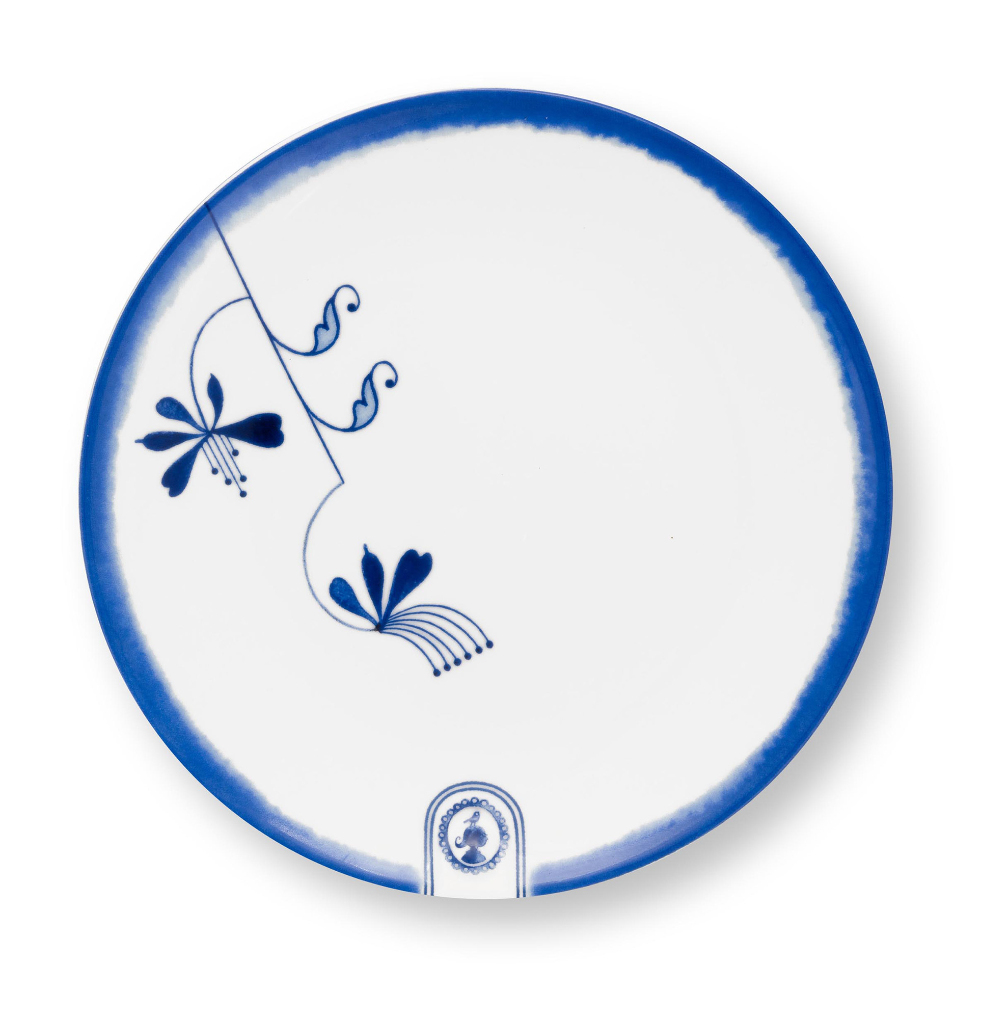 Pip Studio Gebäckteller Pip & The Blue Bird | weiss