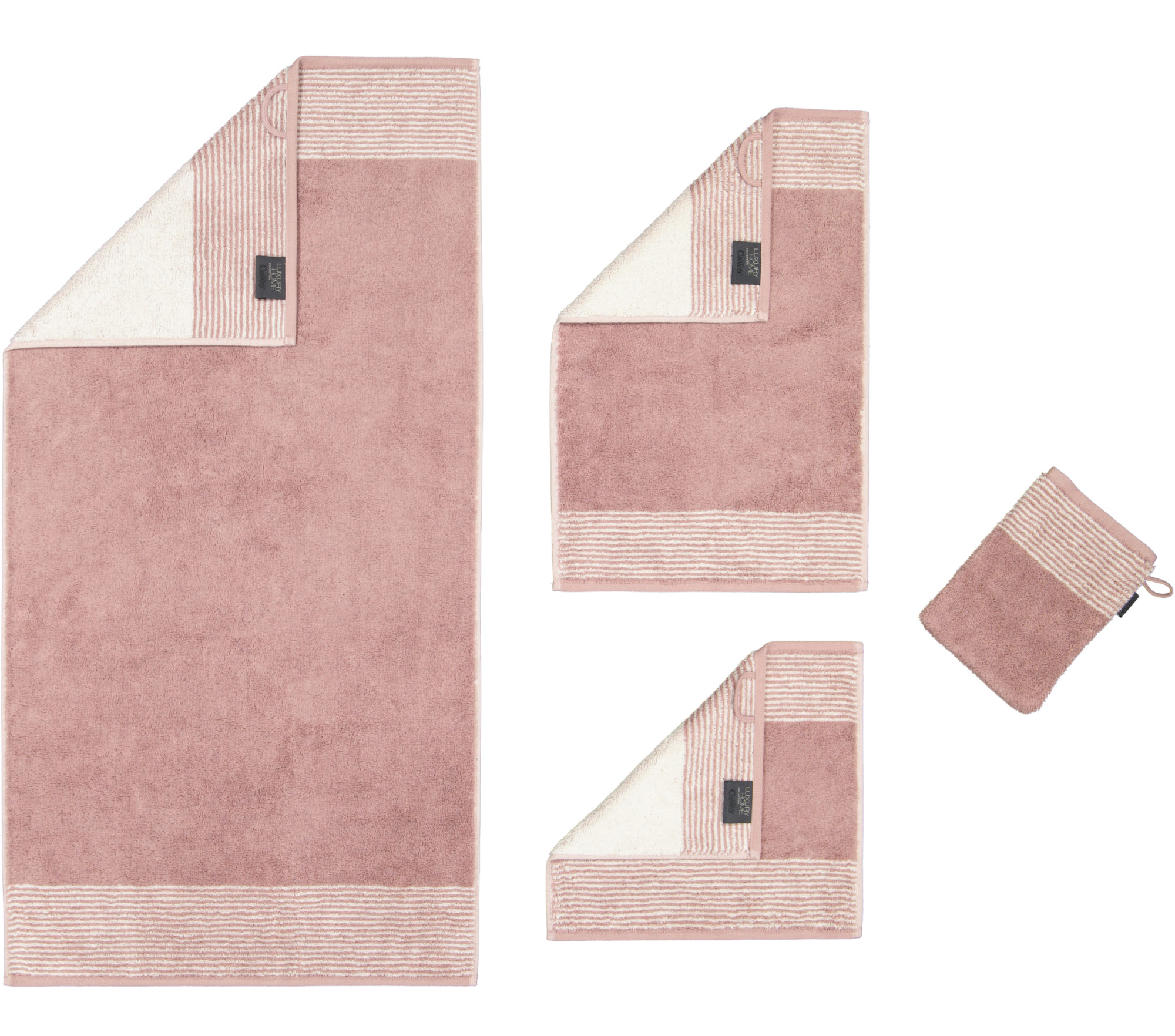 Cawö Duschtuch Luxury Home  Two-Tone 590 | 83 Magnolie