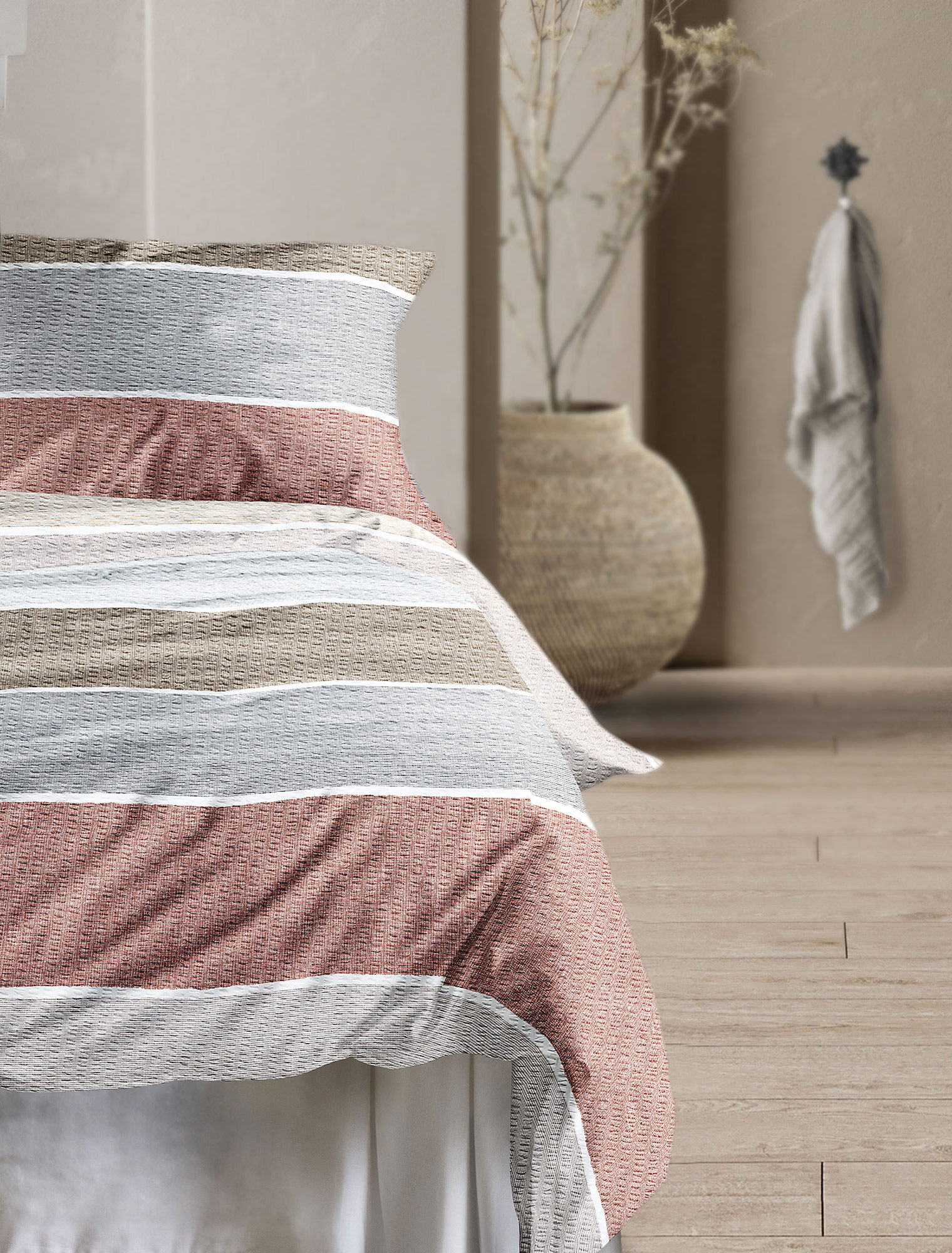 Irisette Seersucker Bettwäsche Easy | 60 rot