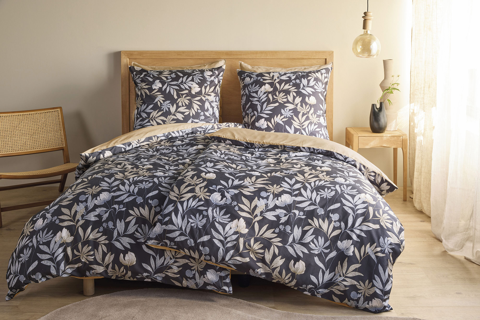 Beddinghouse Baumwoll-Bettwäsche Sophia | Dunkelblau