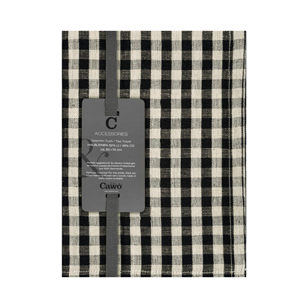 Cawö Geschirrtuch Linen Classics 538 | 93 schwarz