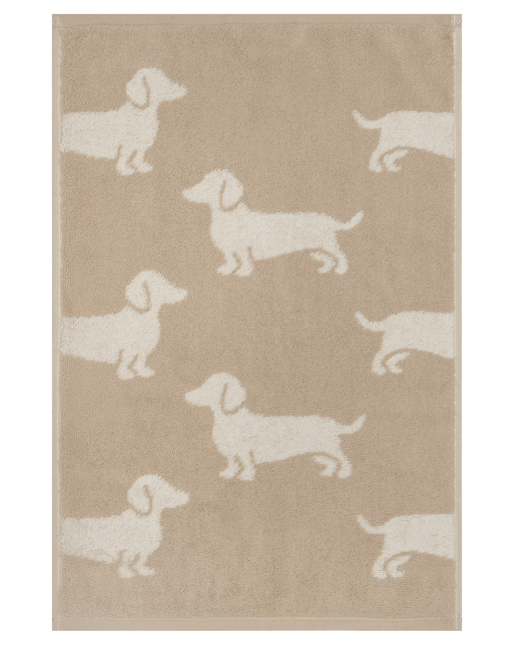 Cawö Gästetuch We love Dogs 6246 | 33 natur/beige