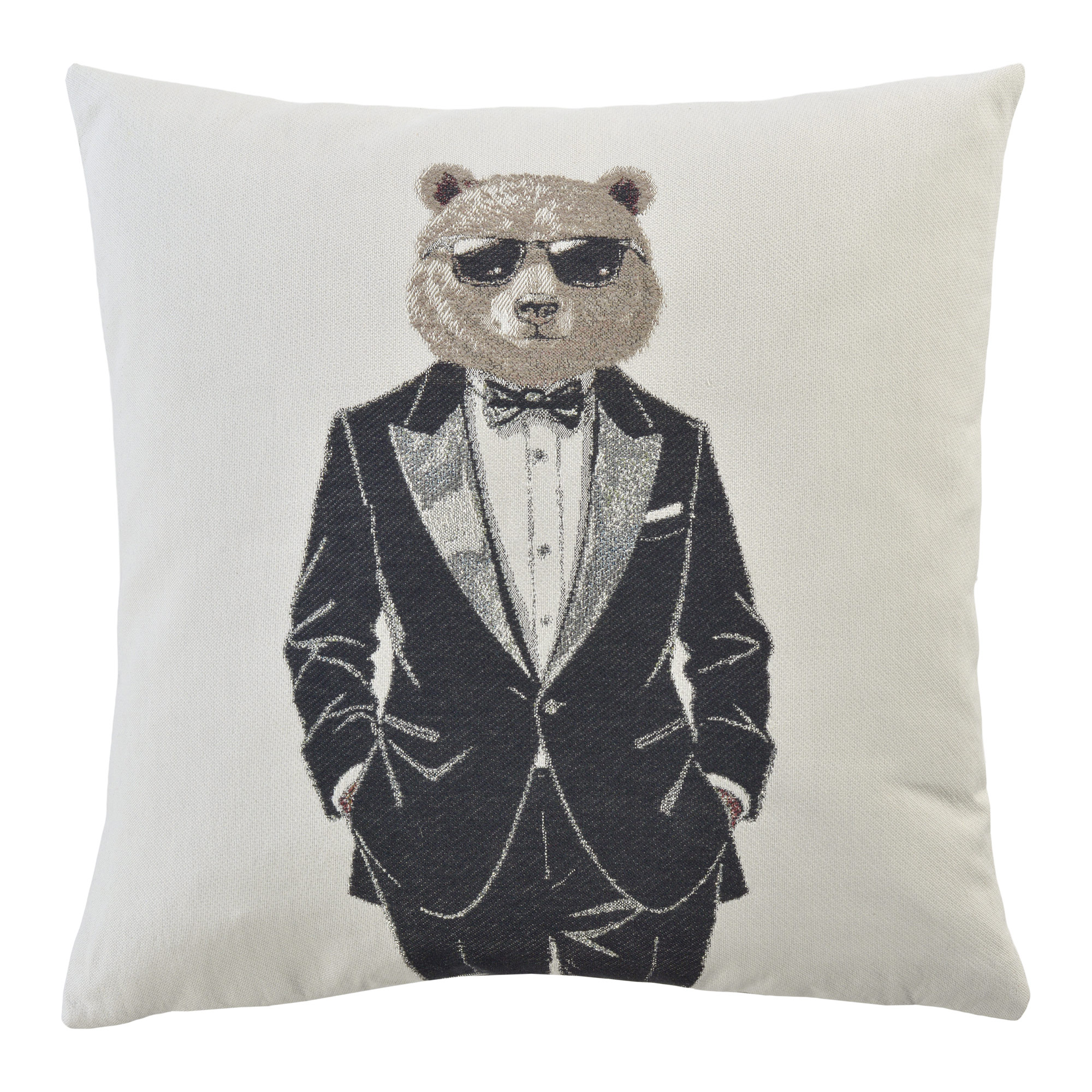 Sander Kissenhülle Gentleman | 39 black/silver
