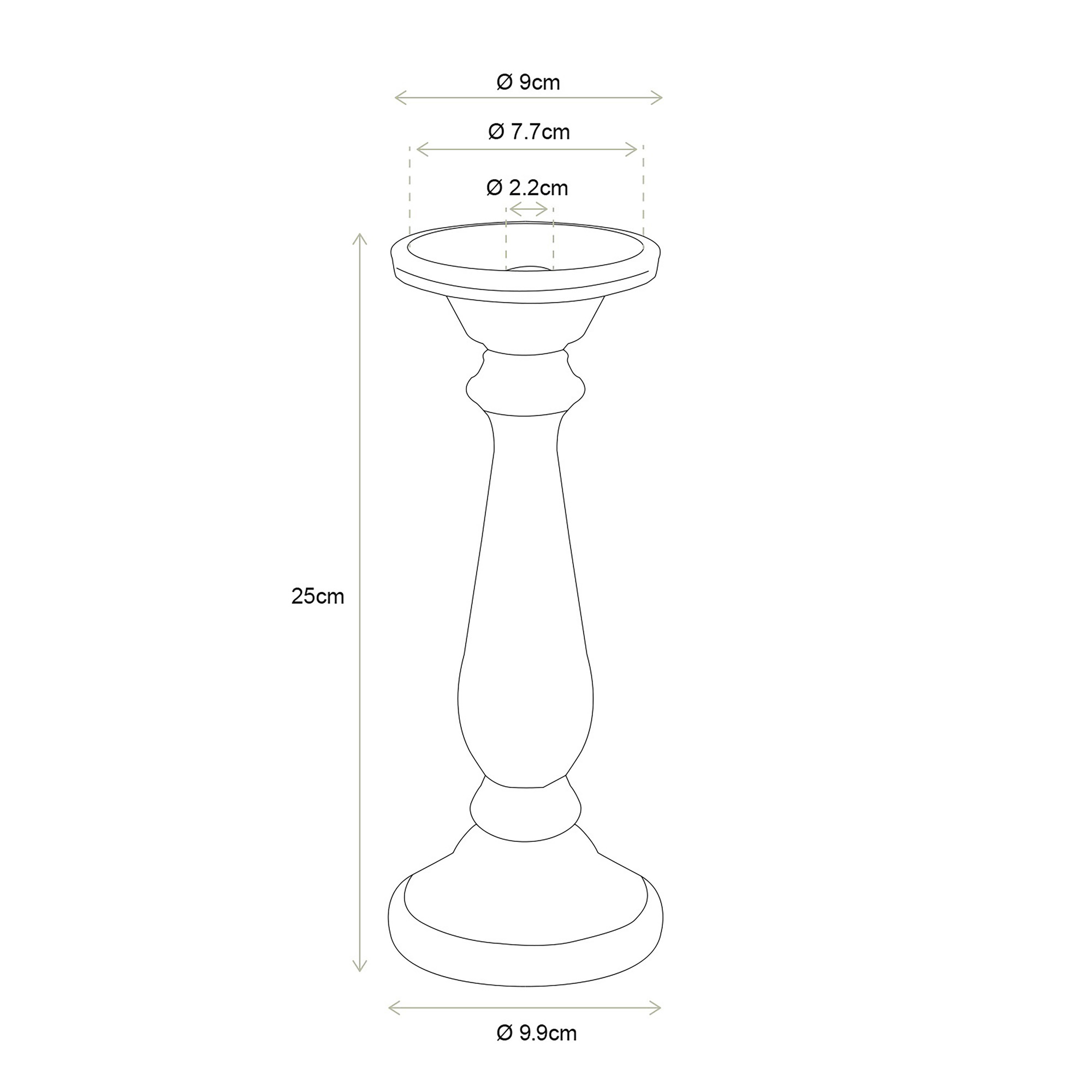 vtwonen Glas-Kerzenhalter  | medium