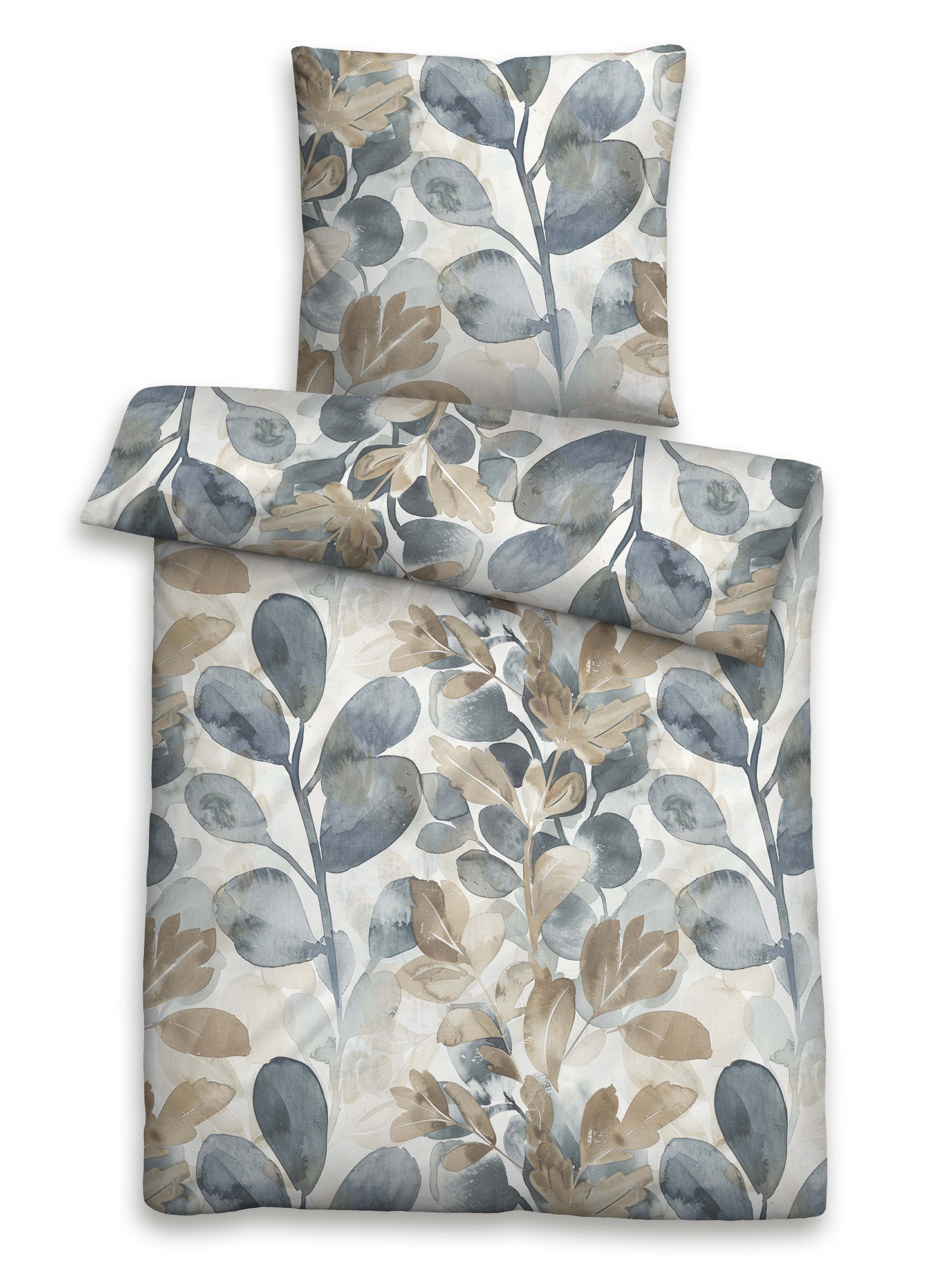 Biberna Satin-Bettwäsche 0617269 | 547 Kitt