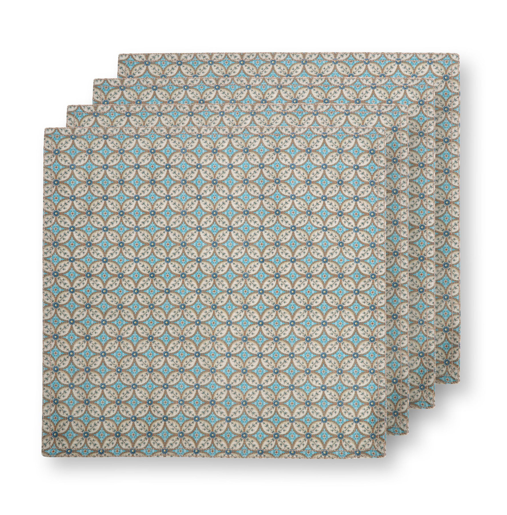 Pip Studio 4 Servietten Blooming Tales | Khaki-Blue