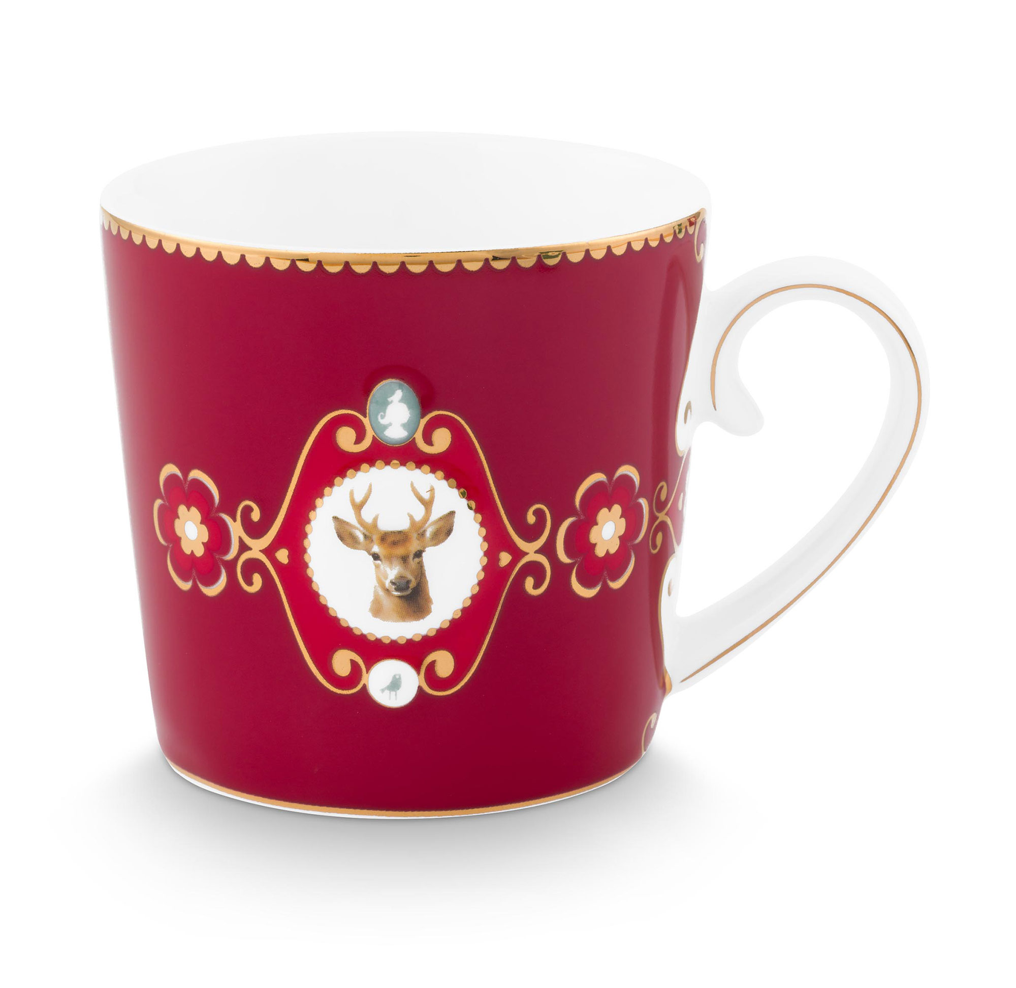 Pip Studio Tasse klein Love Birds | dunkelrot