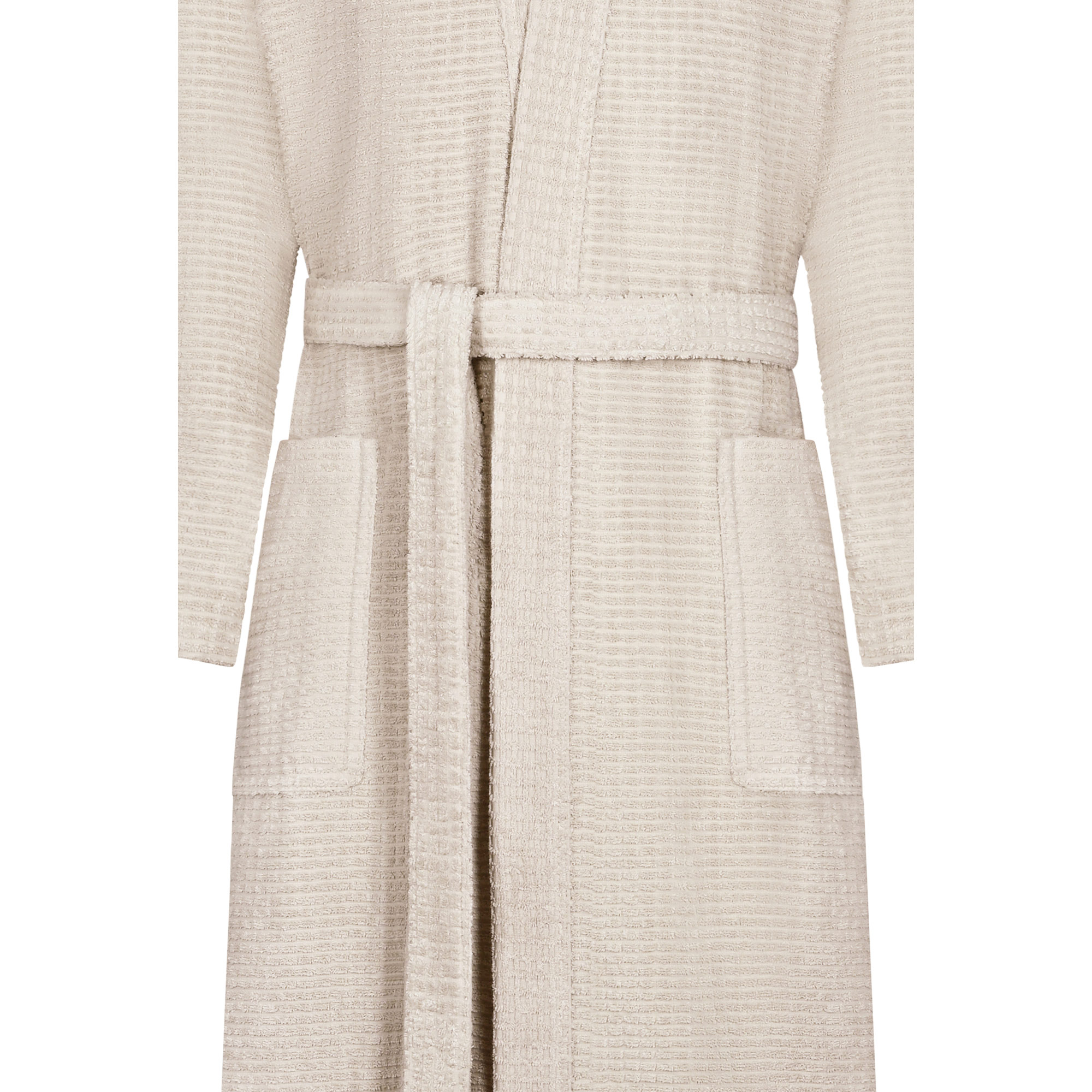 Cawö Herren Kimono-Bademantel 6526 | 366 travertin