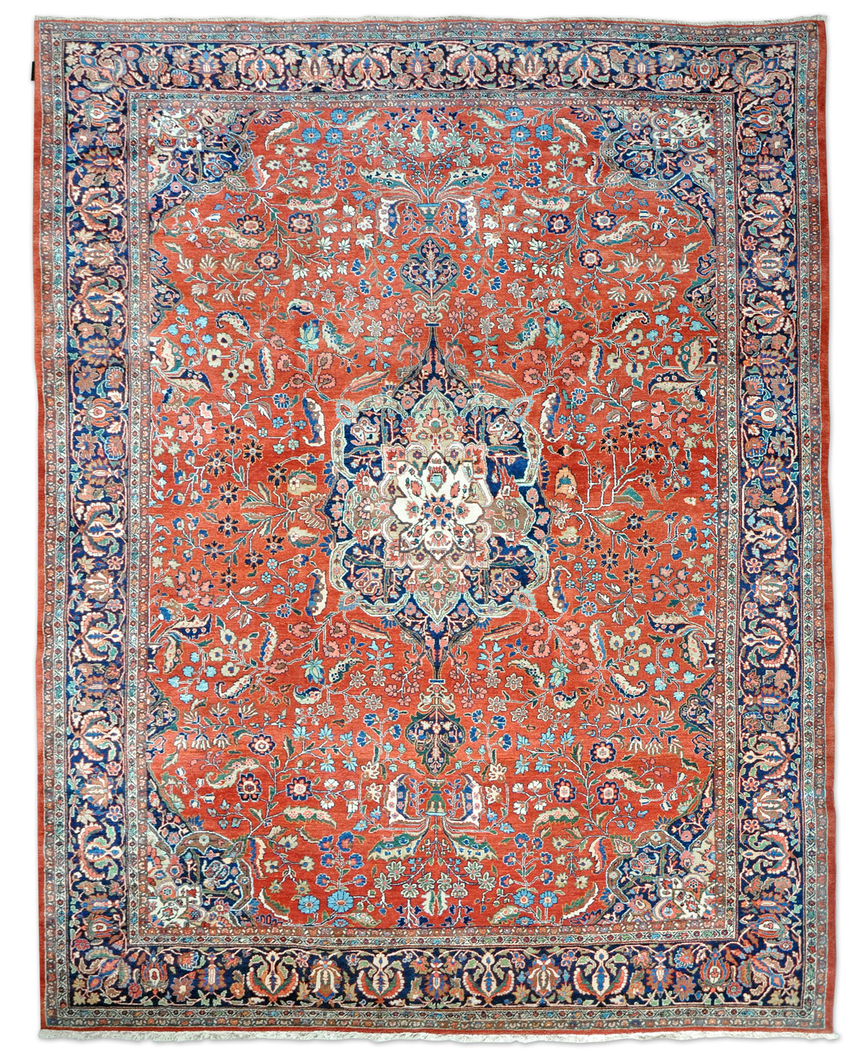 Farahan Perserteppich alt | rostrot 274 x 366 cm
