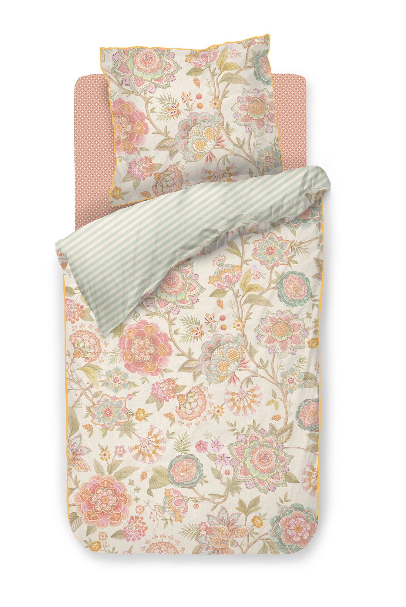 Pip Studio Perkalbettwäsche Bombay Bold | Off-White