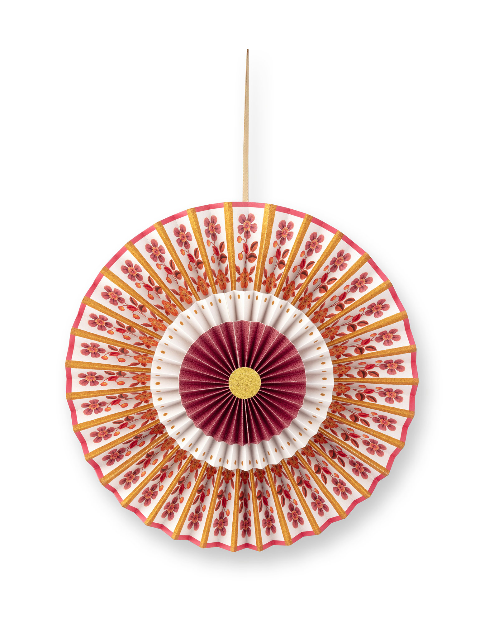 Pip Studio Papier Rosette Papierfächer  | Red