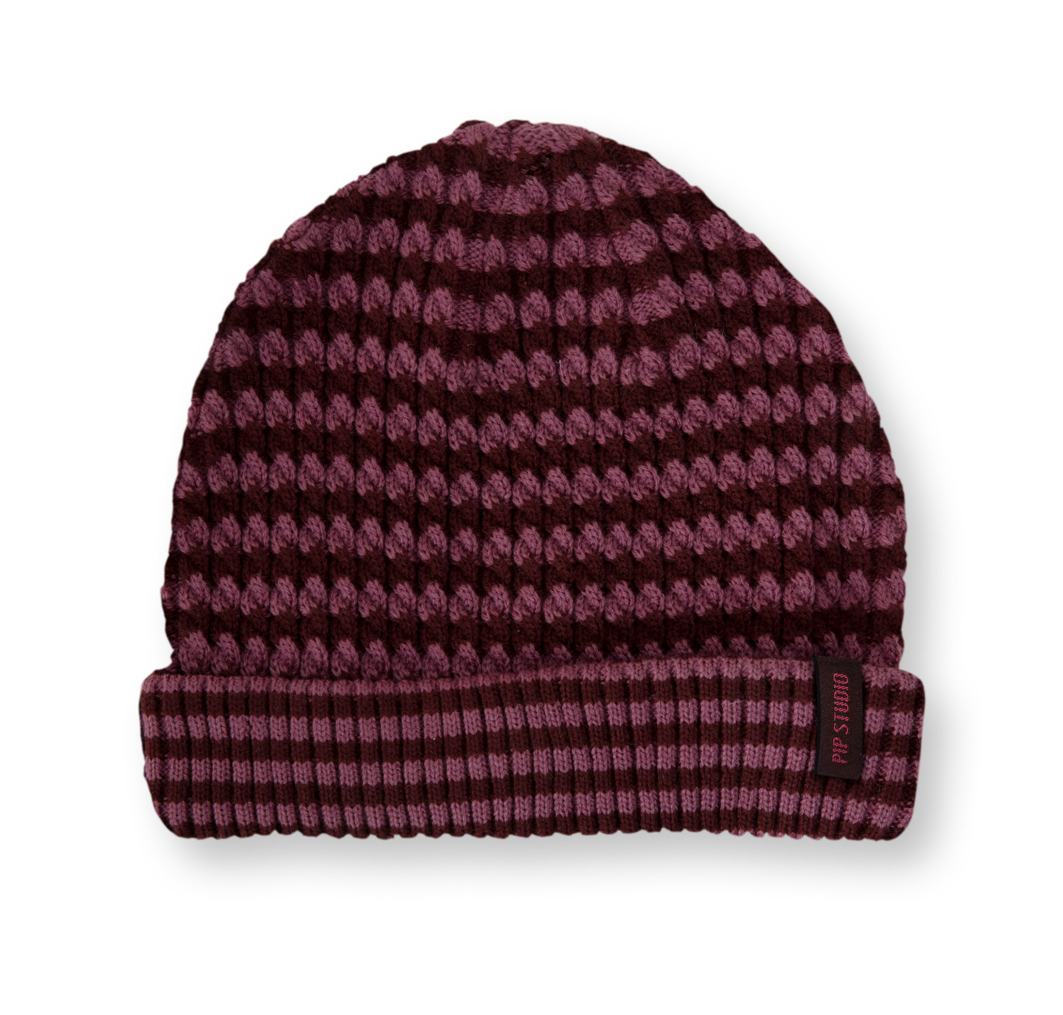 Pip Studio Beanie-Mütze Amanda Stripe | Lila