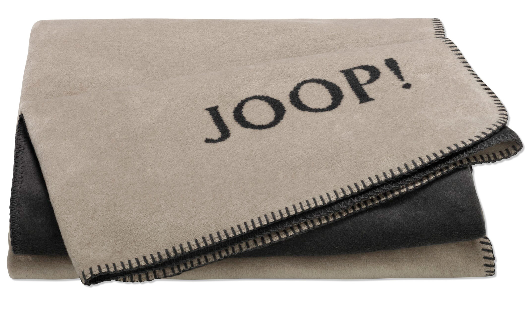 JOOP! Plaid / Wohndecke UNI-DOUBLEFACE | Stein-Anthrazit JOOP! Plaid / Wohndecke UNI-DOUBLEFACE | Stein-Anthrazit