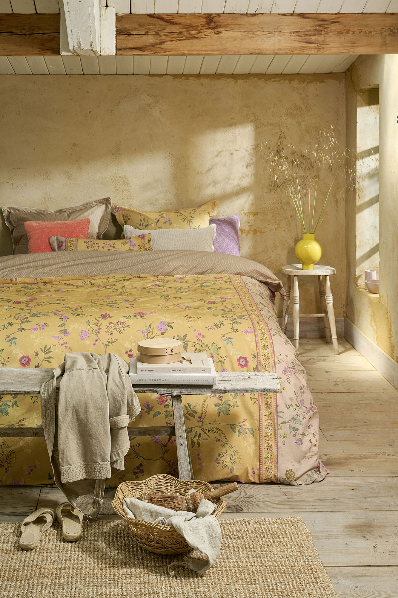 Pip Studio Perkalbettwäsche Bodhi Flower | Gelb