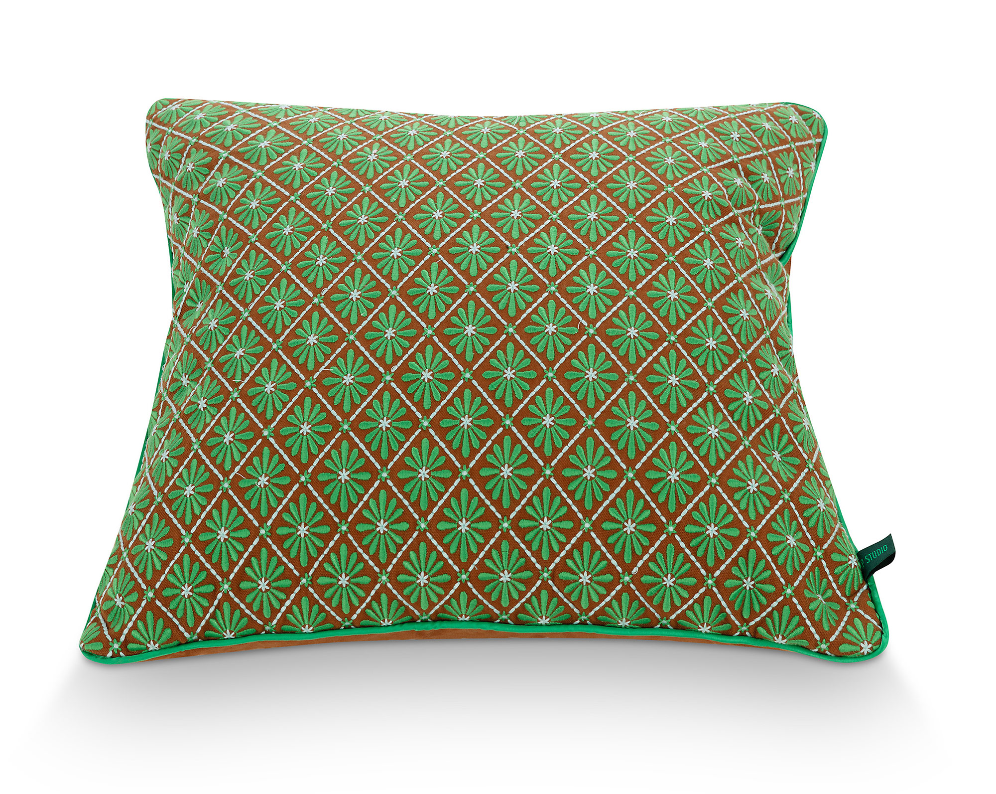 Pip Studio Zierkissen Giyani Embroidery | grün