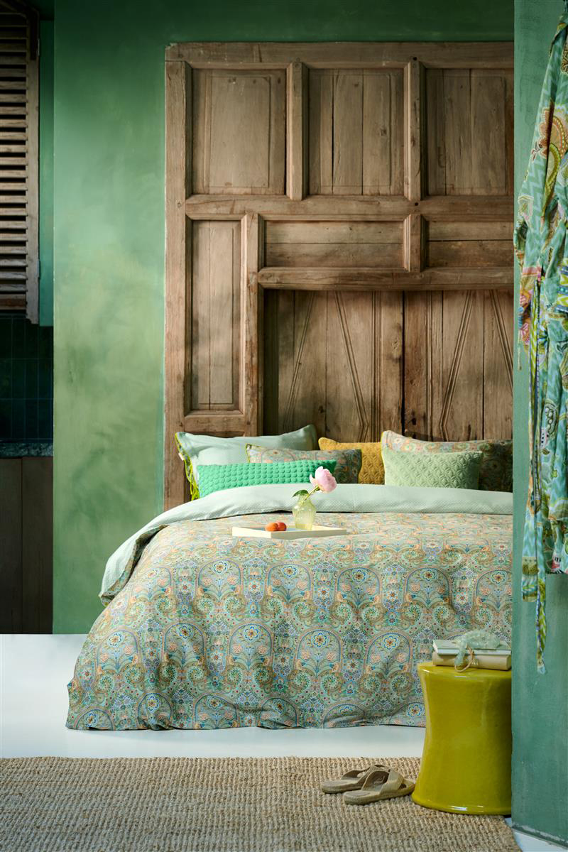 Pip Studio Satinbettwäsche Kikoy | grün