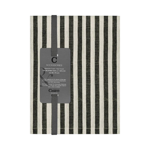 Cawö Geschirrtuch Linen Classics 537 | 93 schwarz