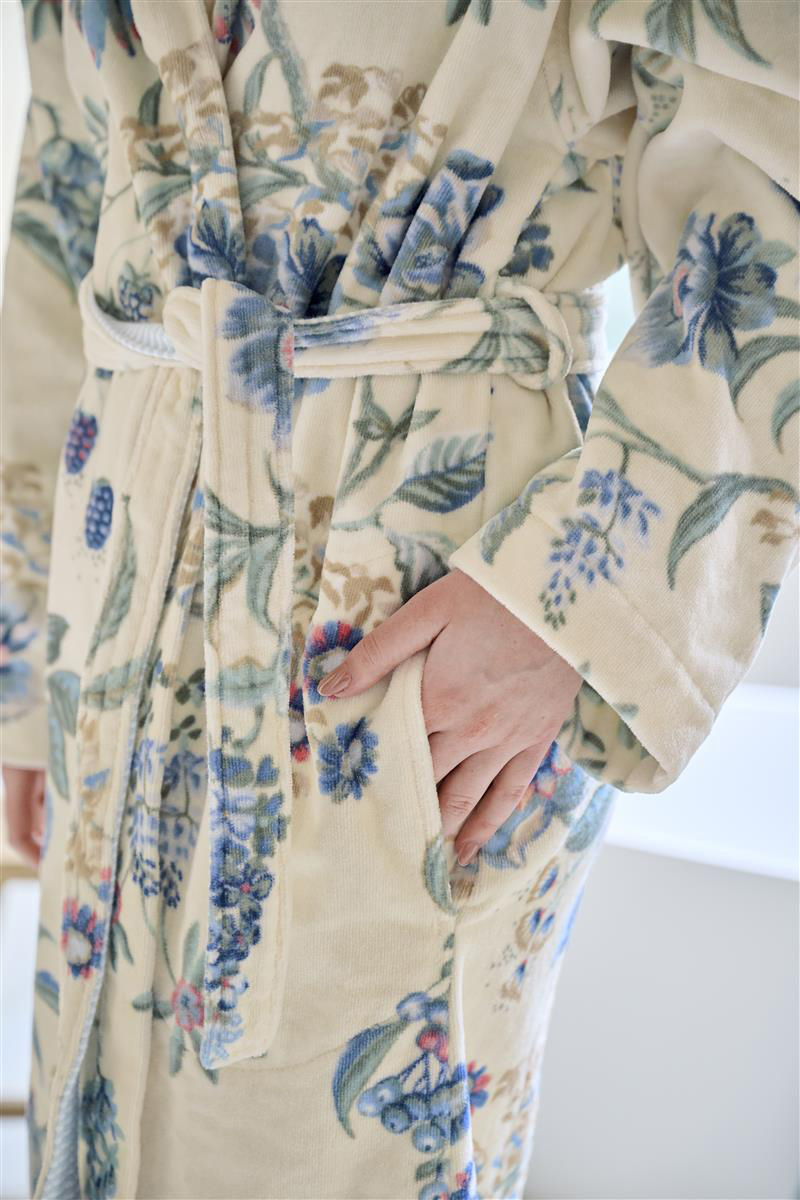 Pip Studio Bademantel Secret Garden | Weissblau