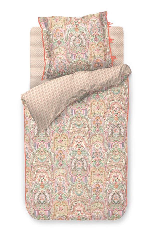 Pip Studio Perkalbettwäsche Jabali Flower | koralle