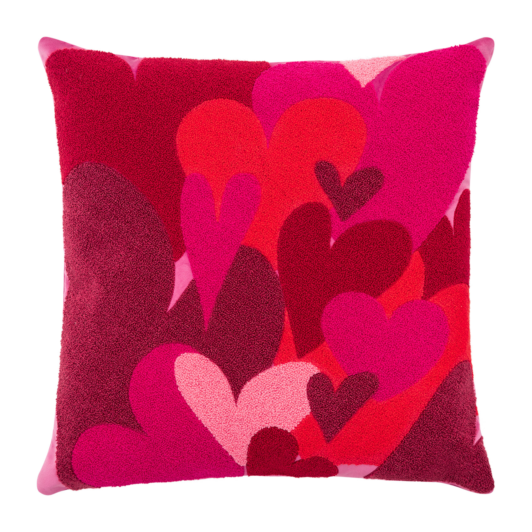 Pad Kissenhülle Hearts Embroidery | hotpink