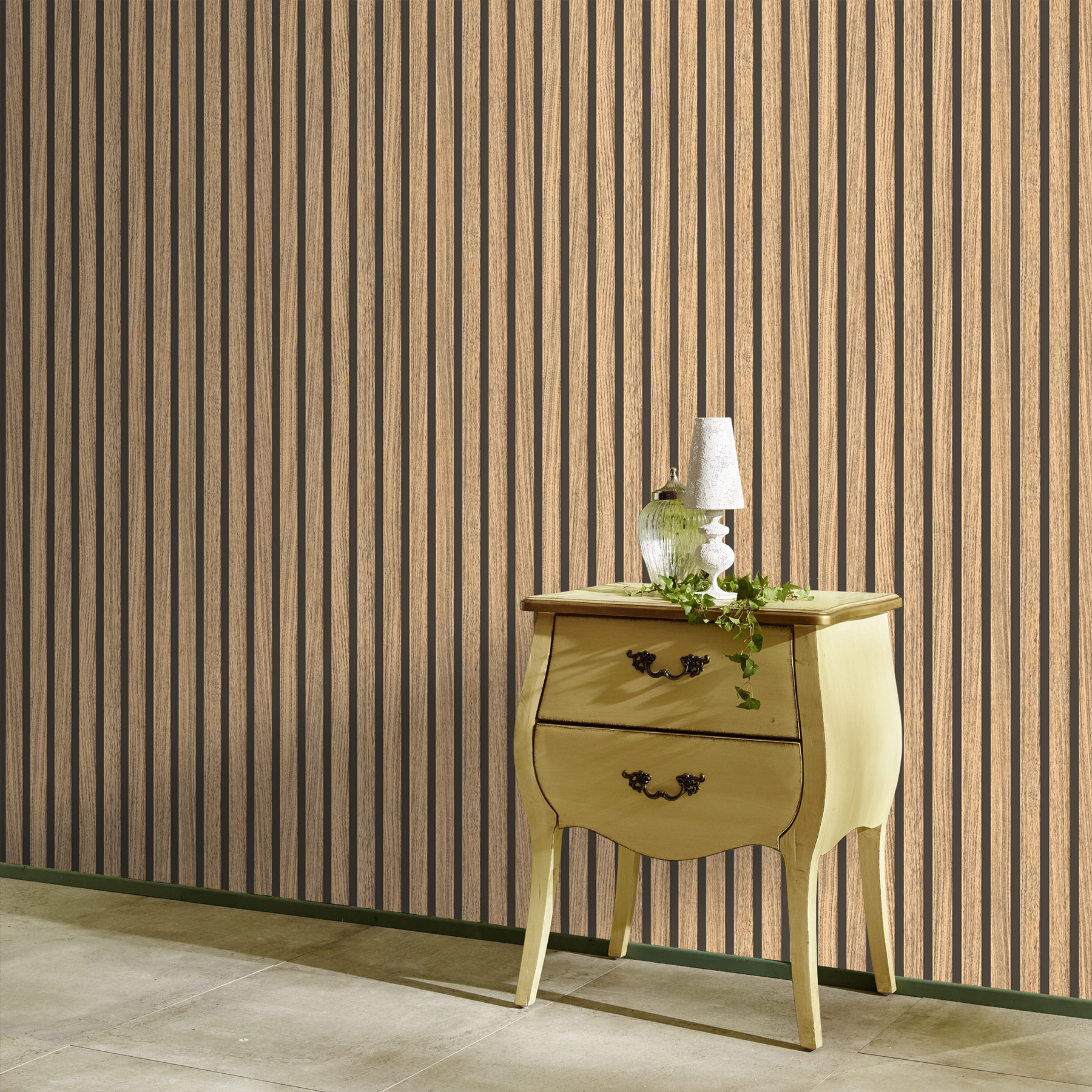 Rasch Tapete Homestyle braun Streifen Holz-Paneel 278408