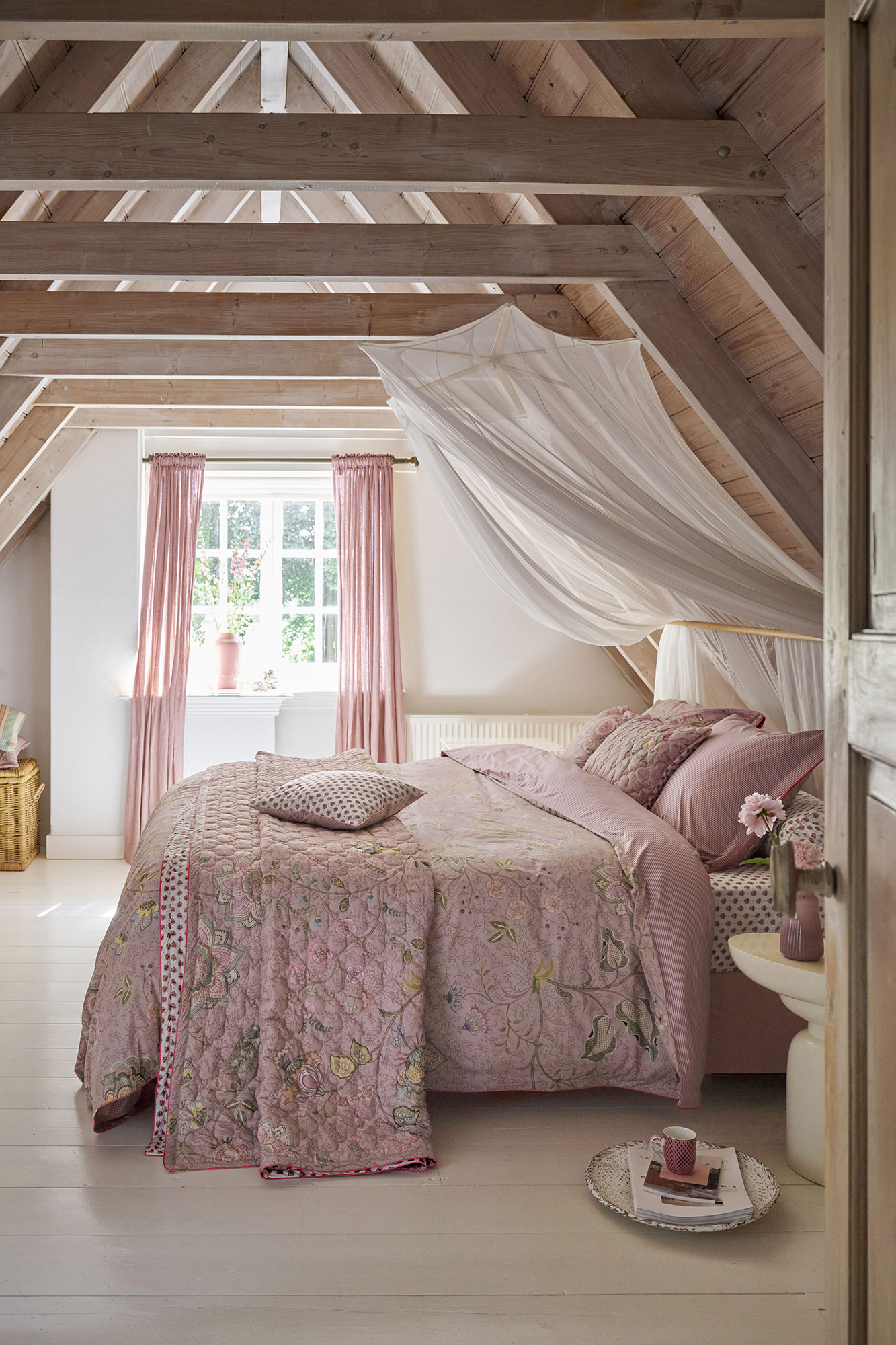 Pip Studio Perkalbettwäsche Mumbai Morning | Rosa