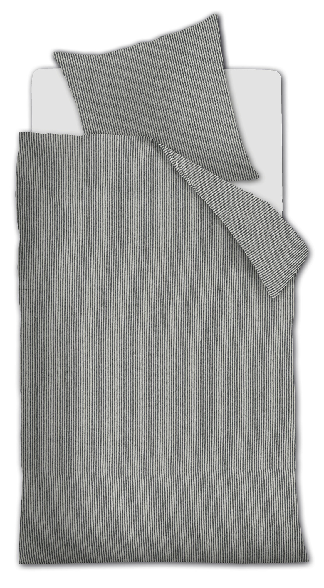 Beddinghouse Flanellbettwäsche Ivan  | schwarz