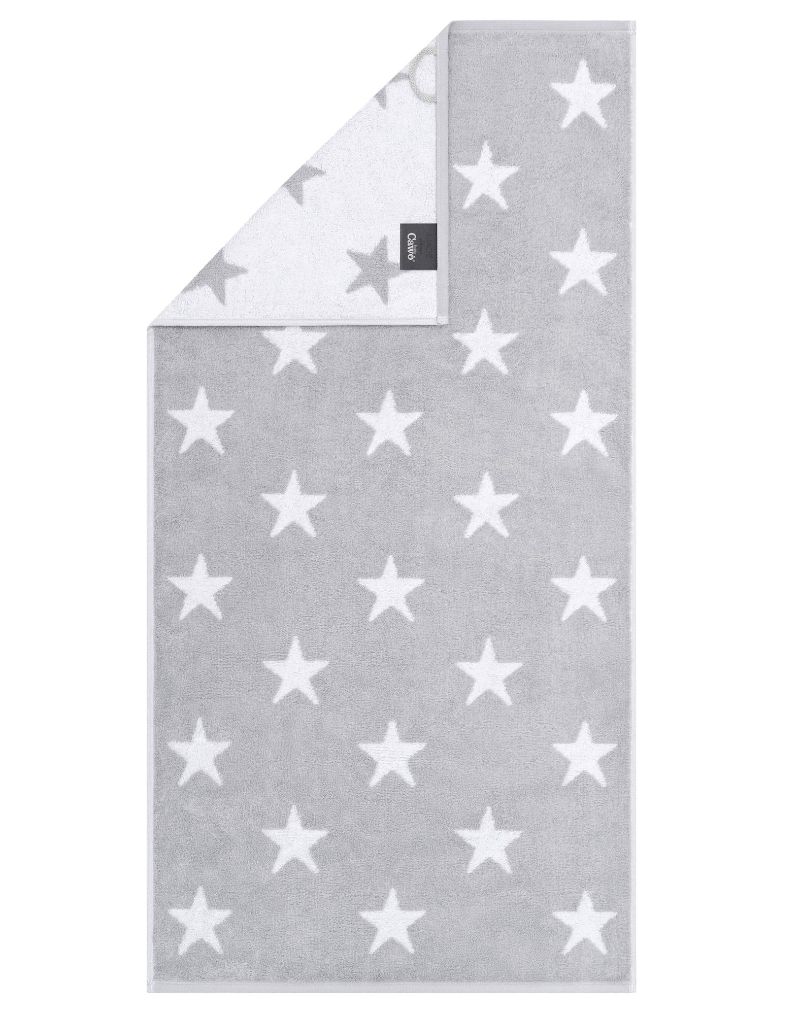 Cawö Handtuch New Stars 6260 | 76 platin/weiß