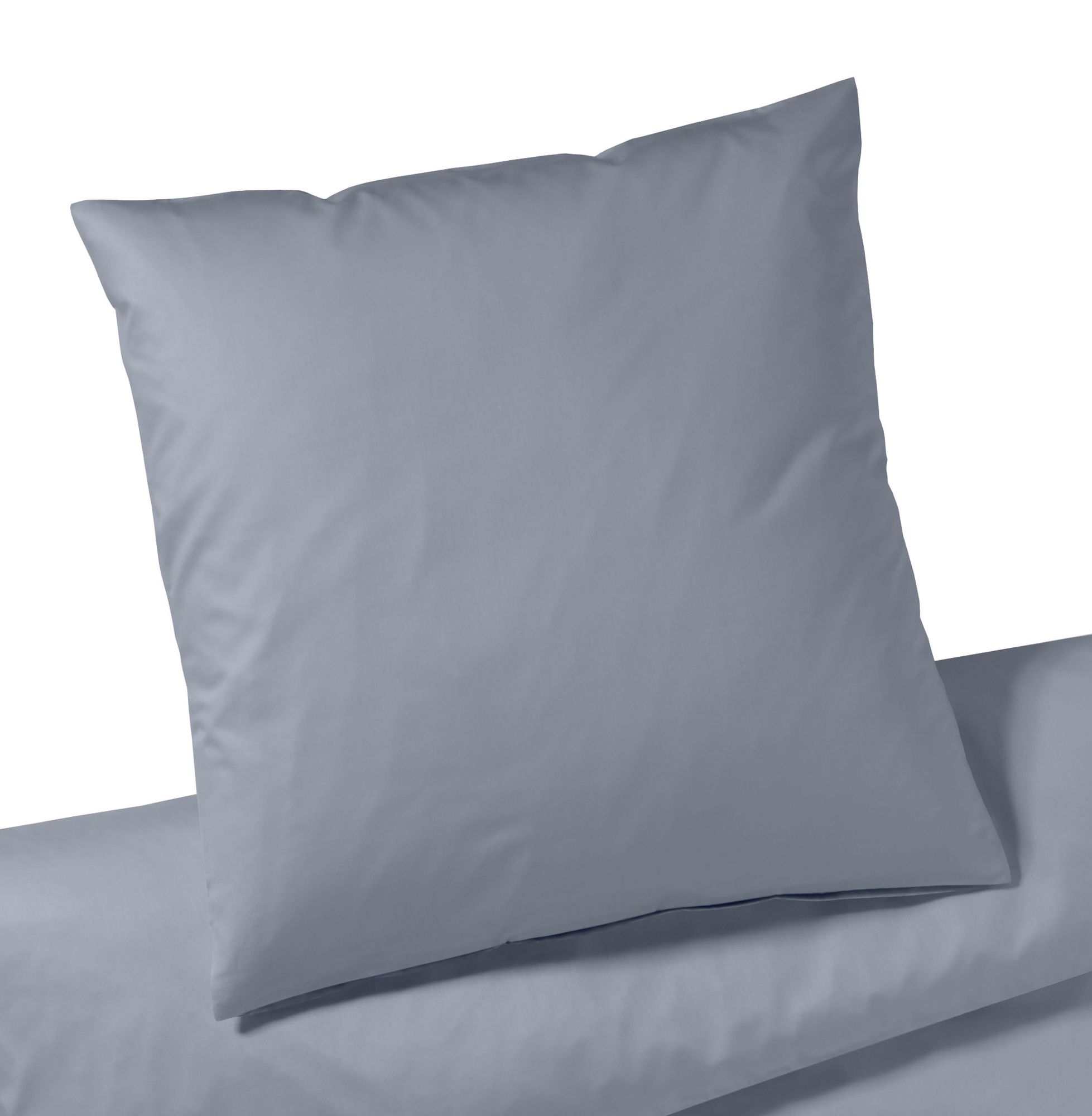 Elegante Mako Satin Kissenhülle  | 91 schiefer