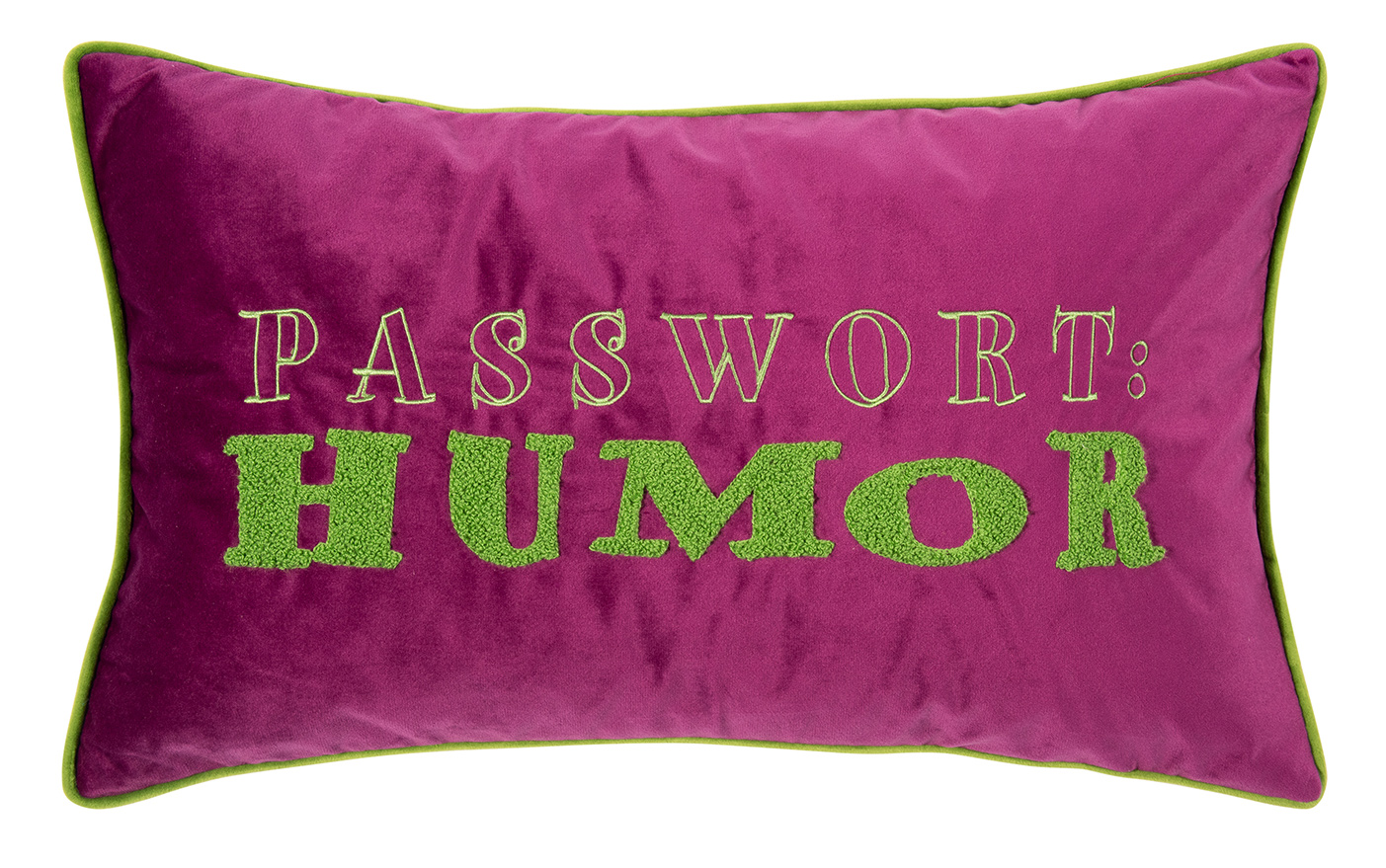 Pad Kissenhülle Letters HUMOR | green-hot pink