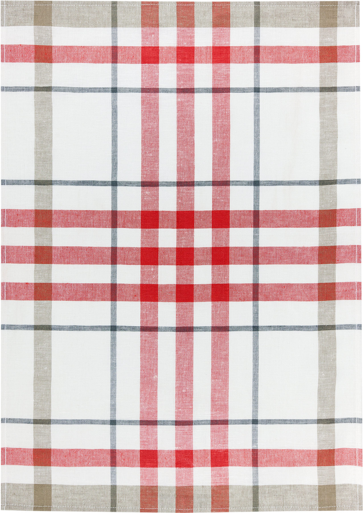 Kracht HL Küchentuch gewebt BLOCKSTREIFEN 3er Pack | 10 Rot