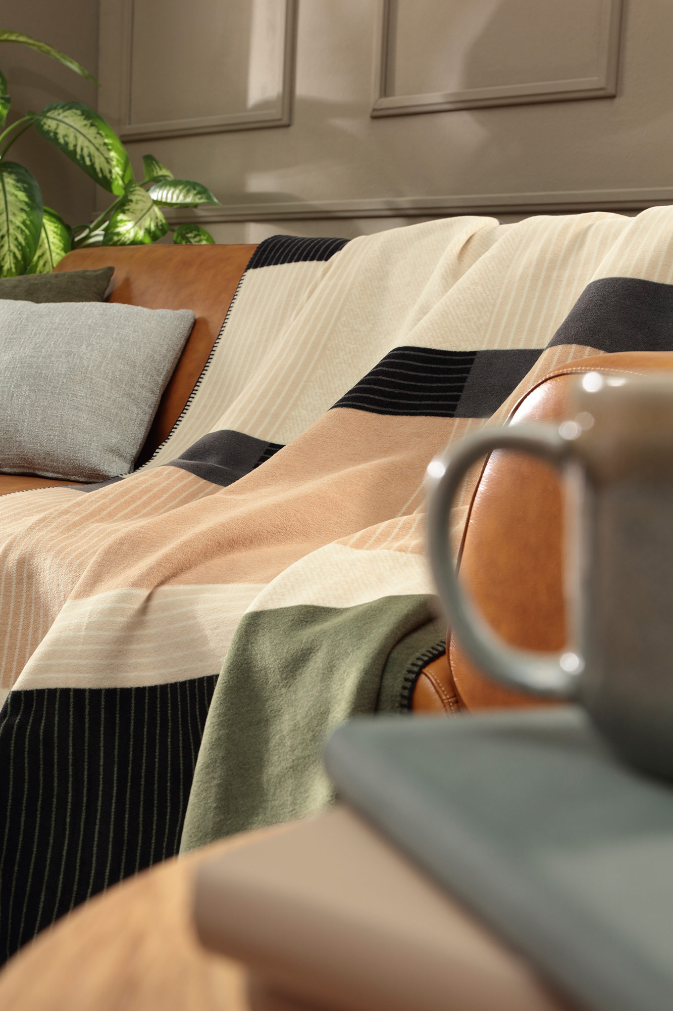Biederlack Plaid / Decke Land Check