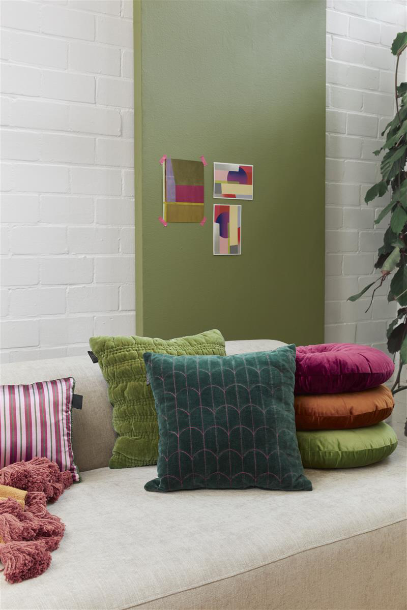 Beddinghouse Dekokissen Quilta | Olivgrün