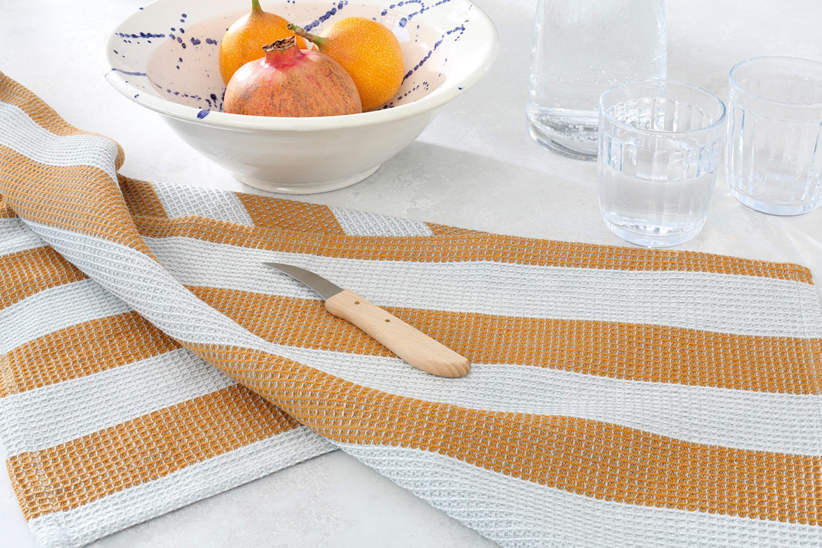 Cawö Küchenhandtuch Piqué Cuisine 536 | 57 zimt/platin
