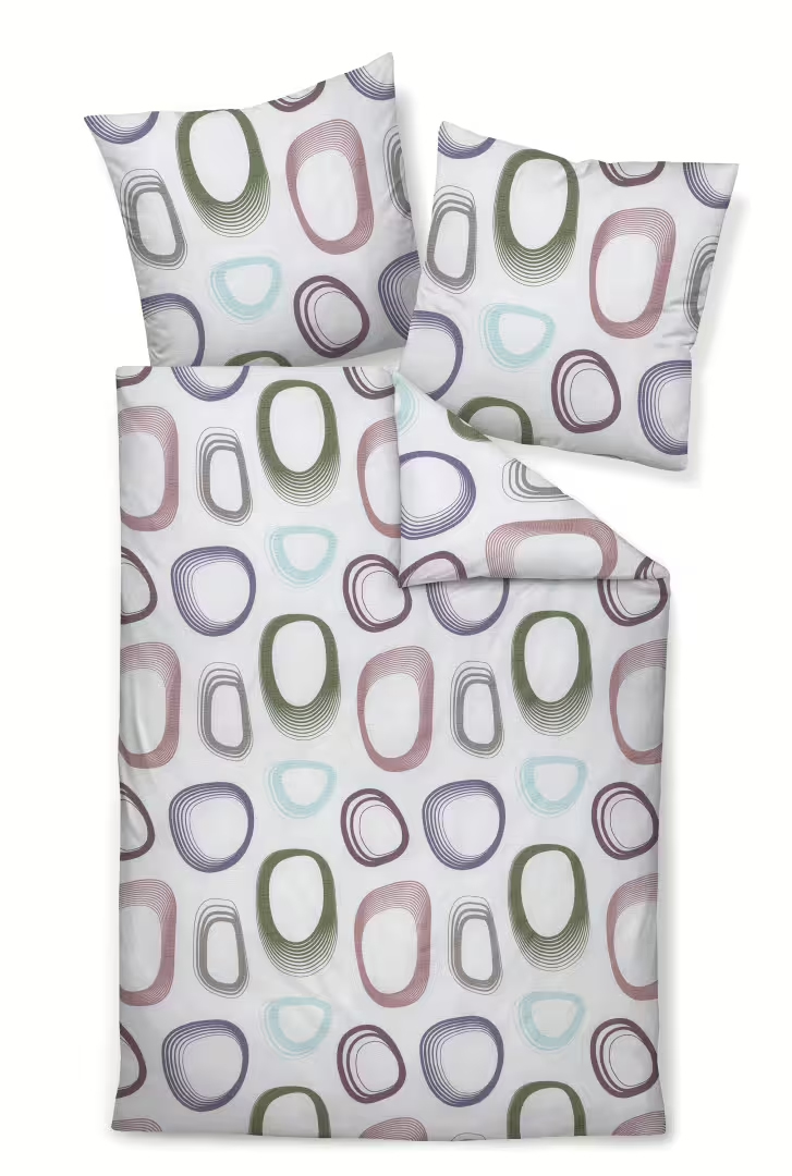 Janine Soft-Seersucker Bettwäsche Tango | 05 lila olivgrün