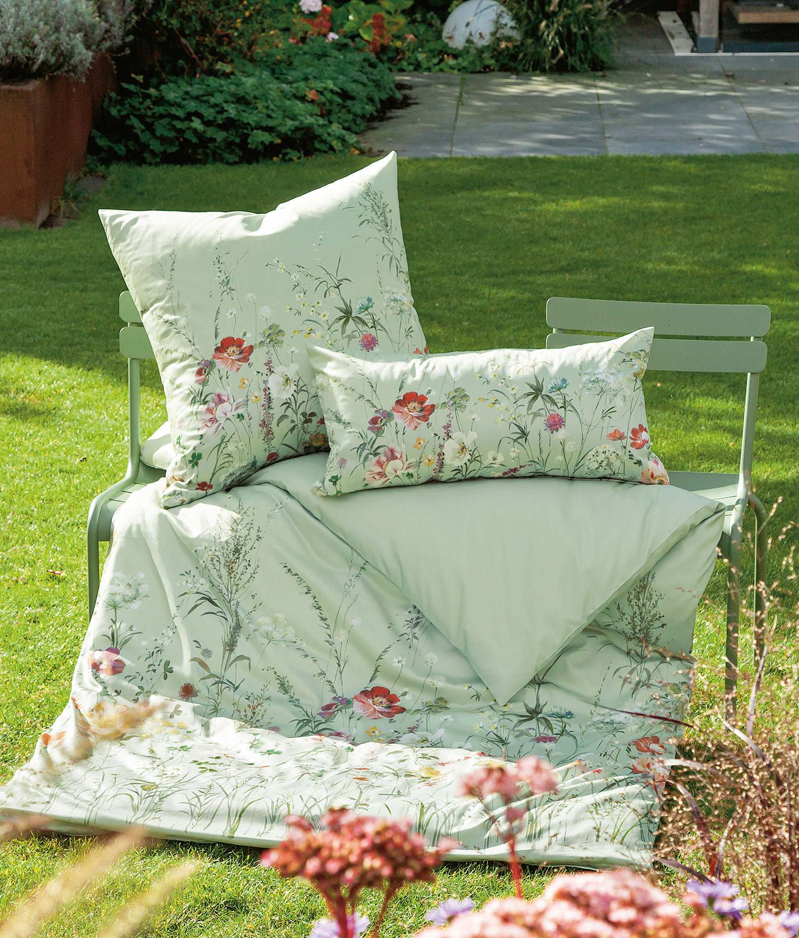 Janine Jersey-Bettwäsche Carmen S | 06 salbeigrün