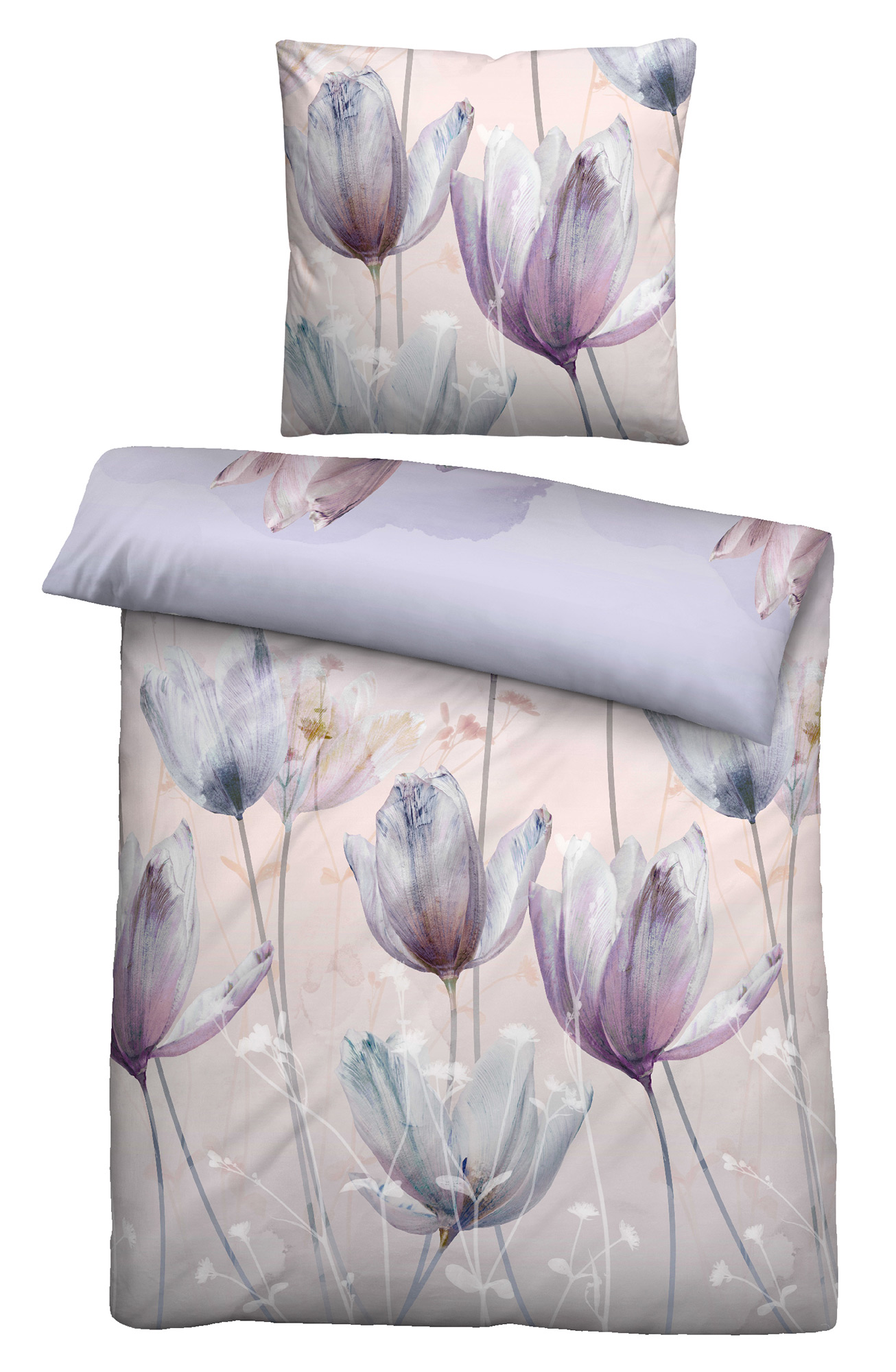 Biberna Satin-Bettwäsche 0614508 | 324 Flieder